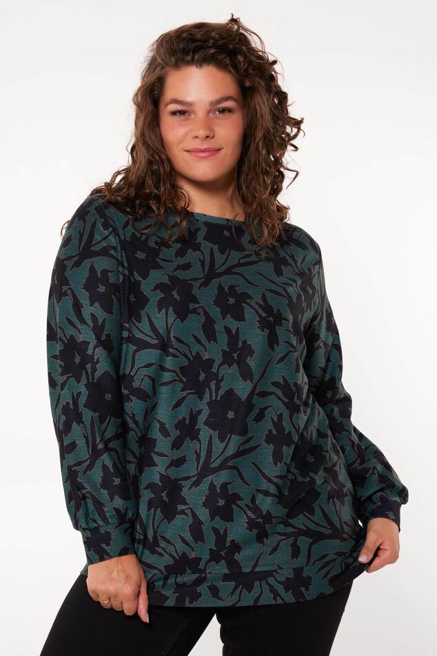 Sweater met bloemenprint image number 0