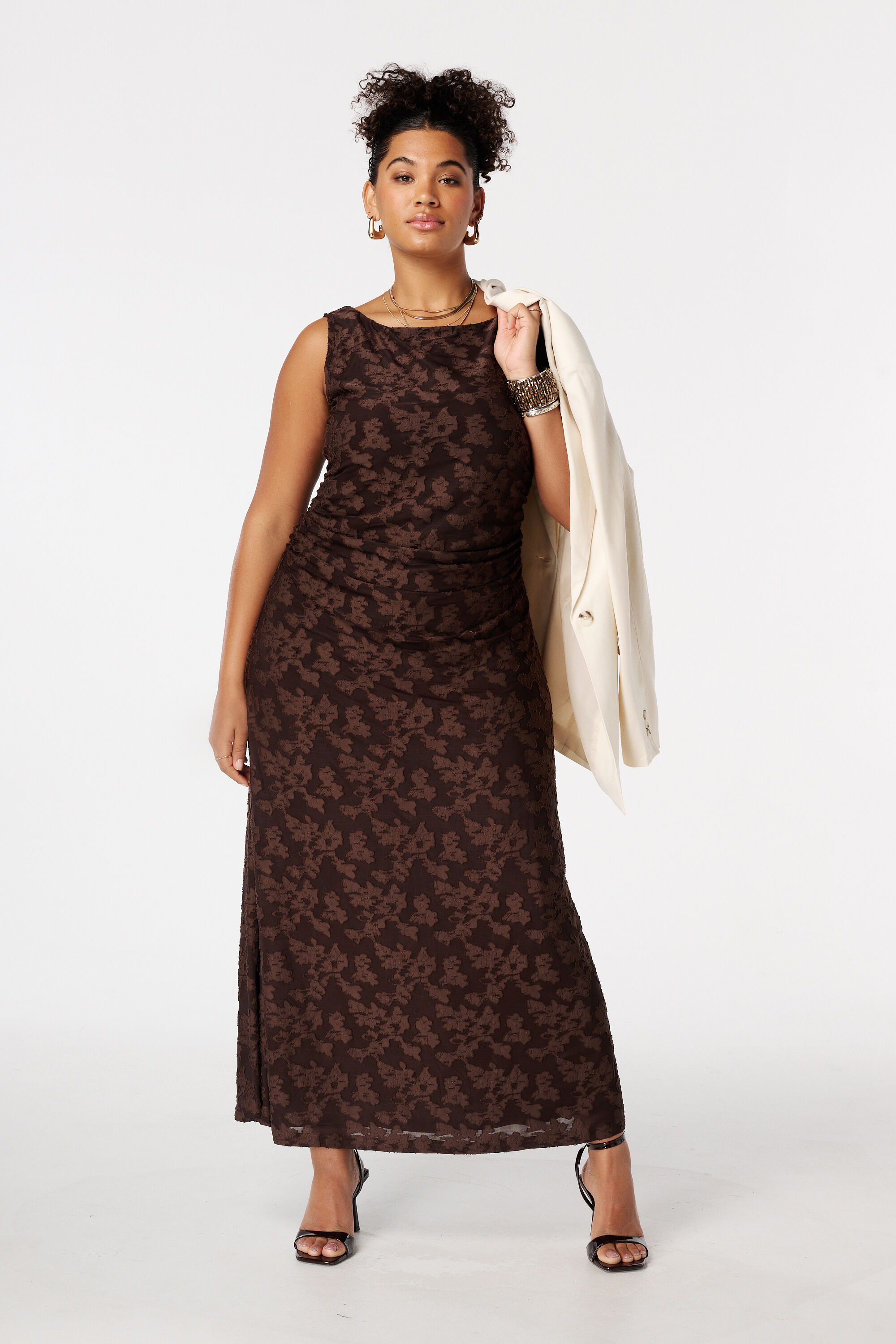 Jaqcuard maxi jurk