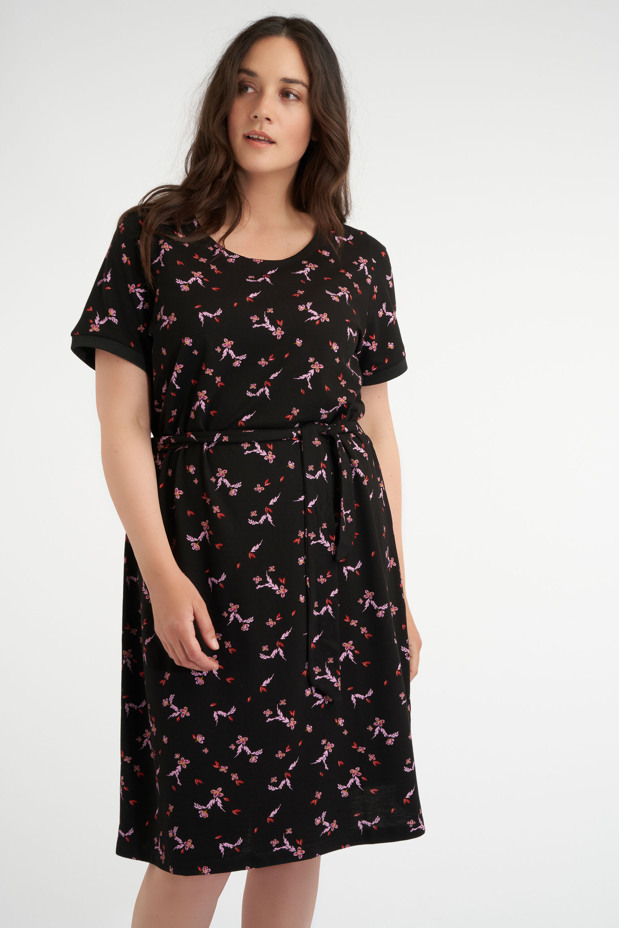 Robe avec ceinture &agrave; nouer image number 5