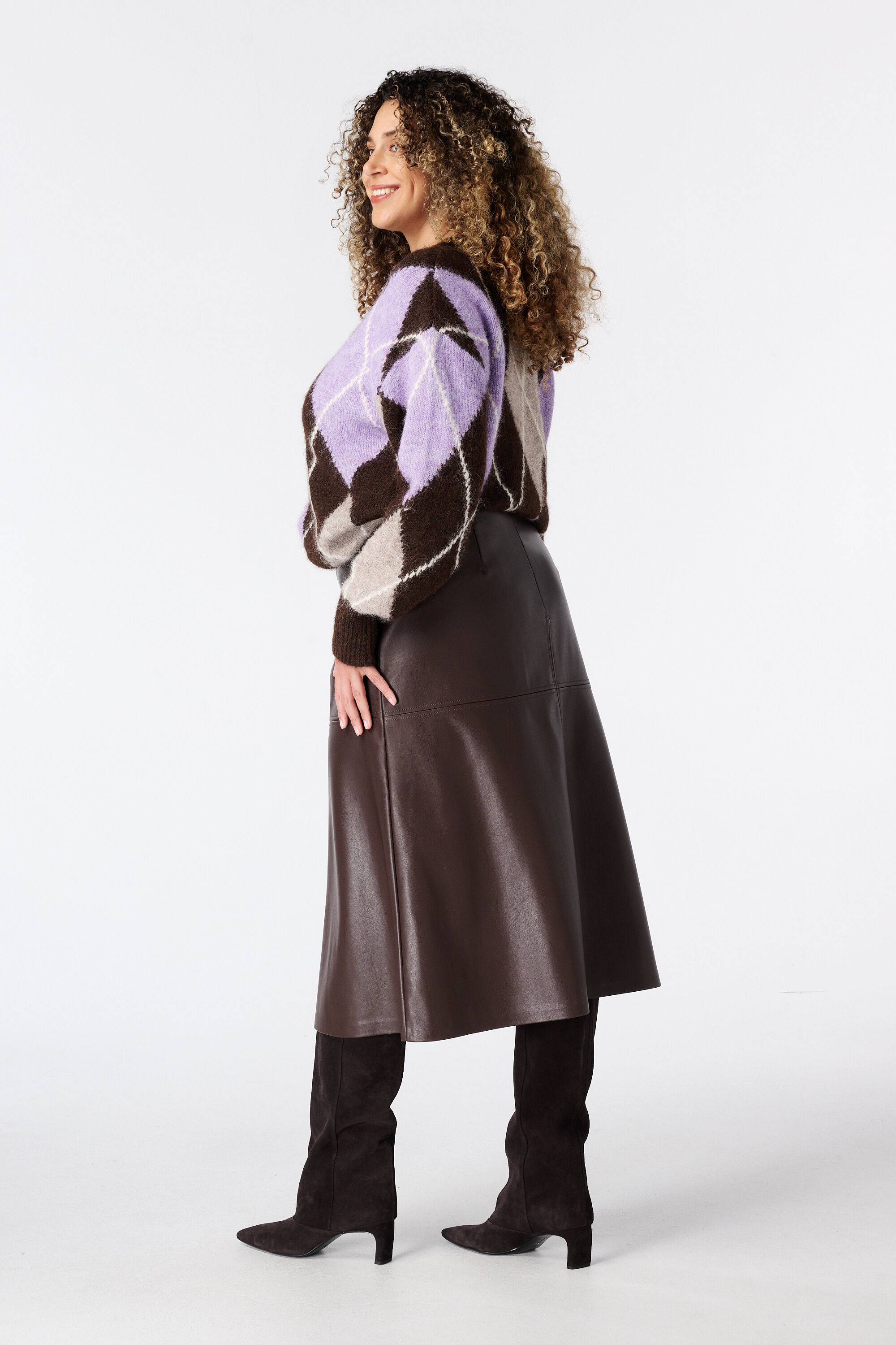 Imitatieleren midi rok image number 3