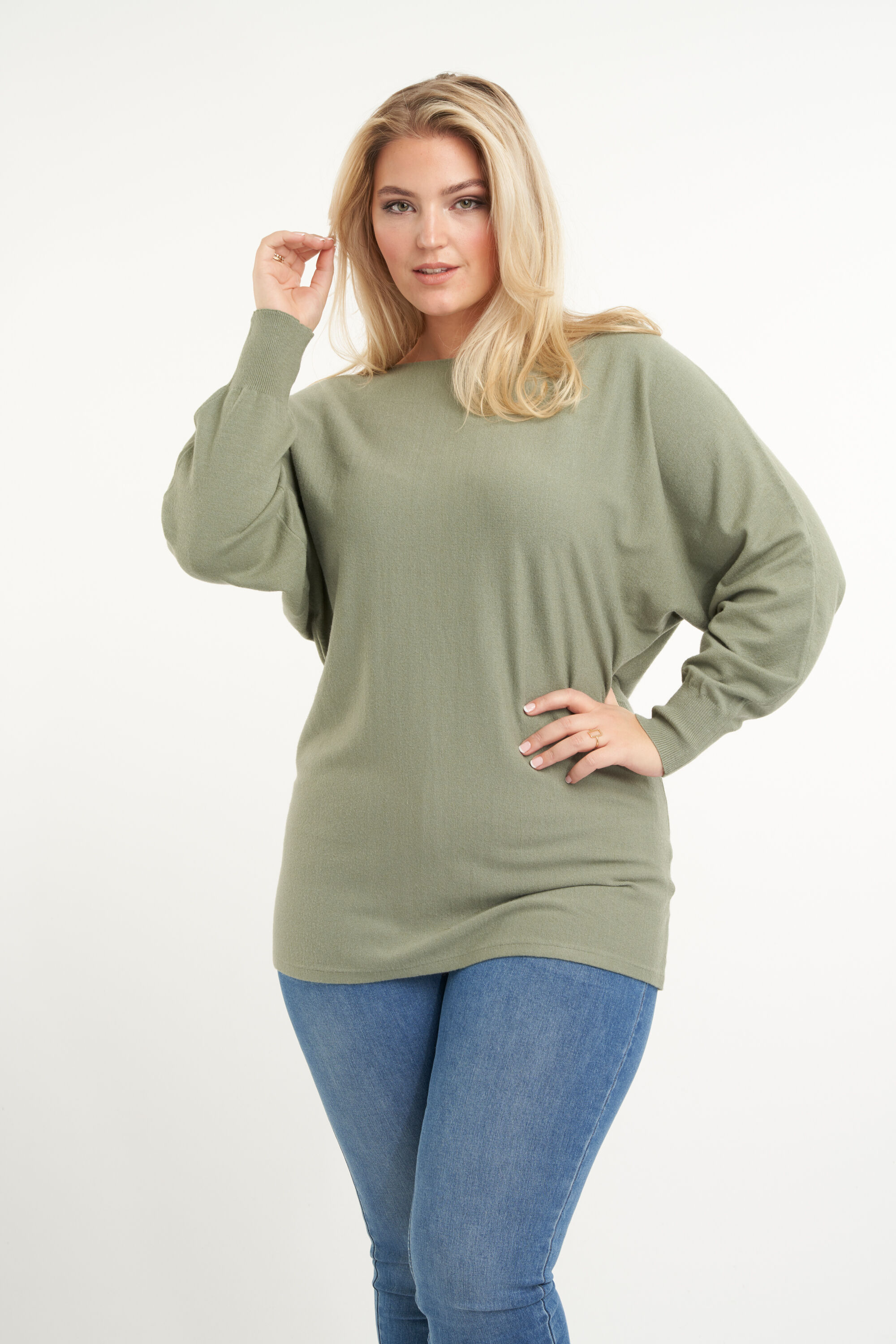 Dames Trui met vleermuismouwen MS Mode