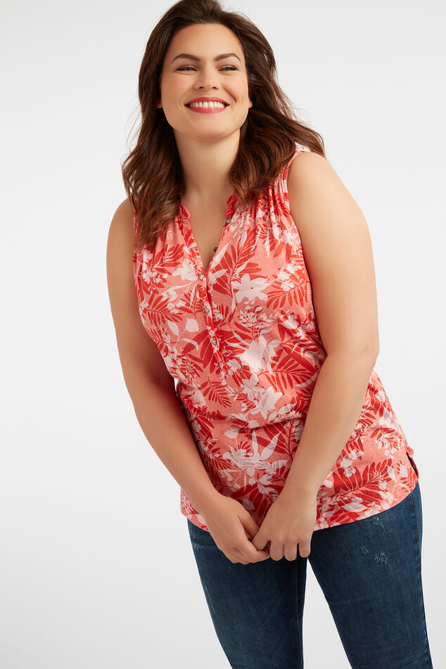 Haut sans manches avec effet délavé  image number 0