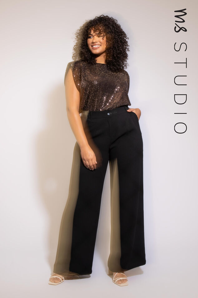 Pantalon met wijde pijpen image number 0