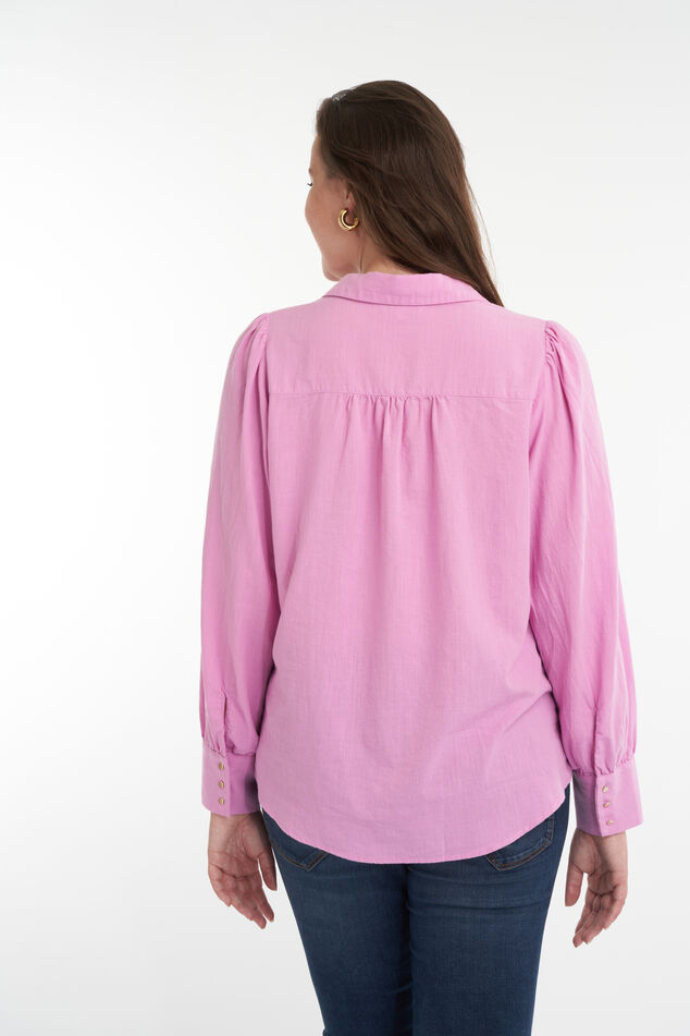 Blouse met pofmouwen image number 4