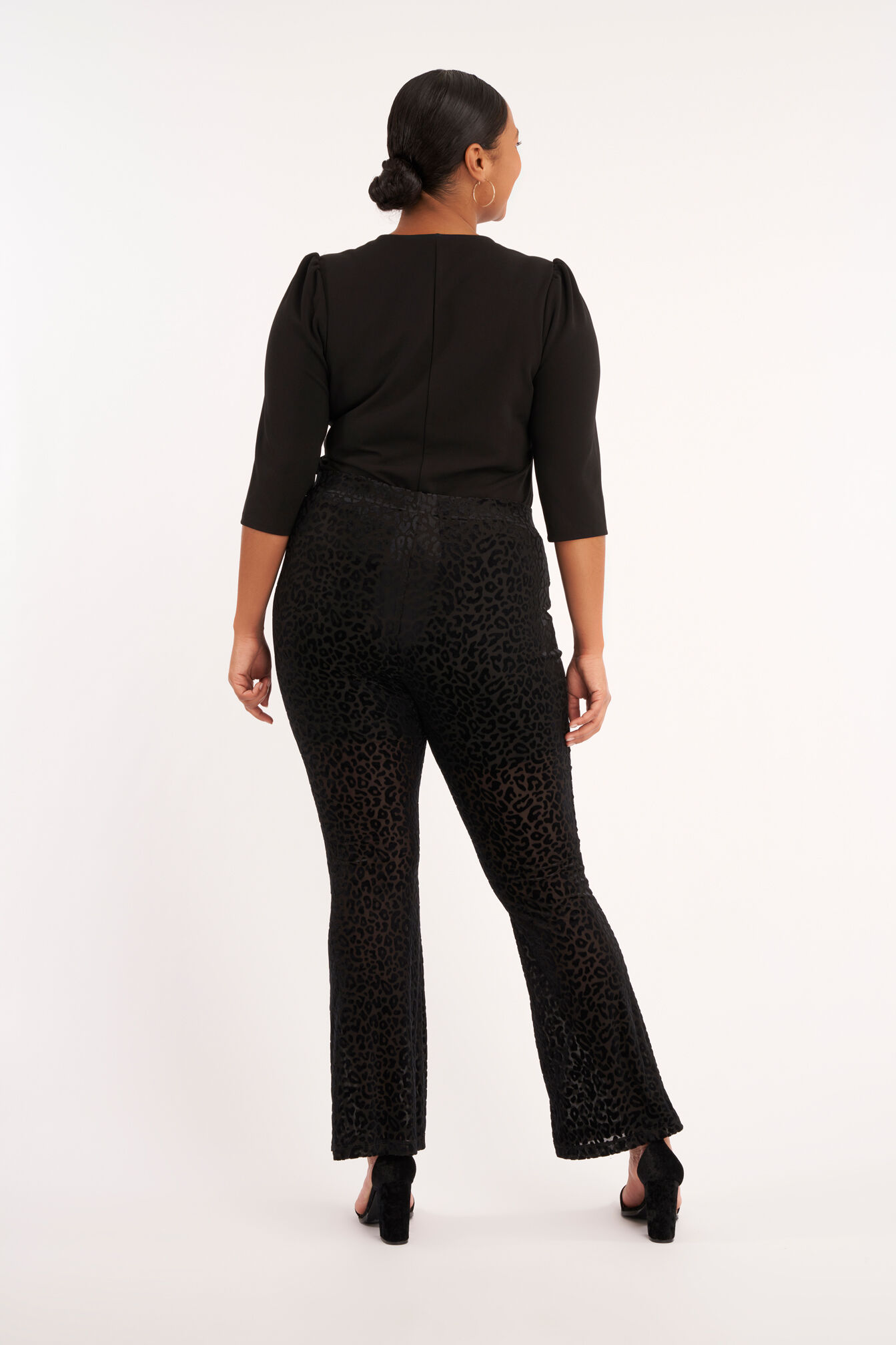 Flared legging met luipaardprint image number 3