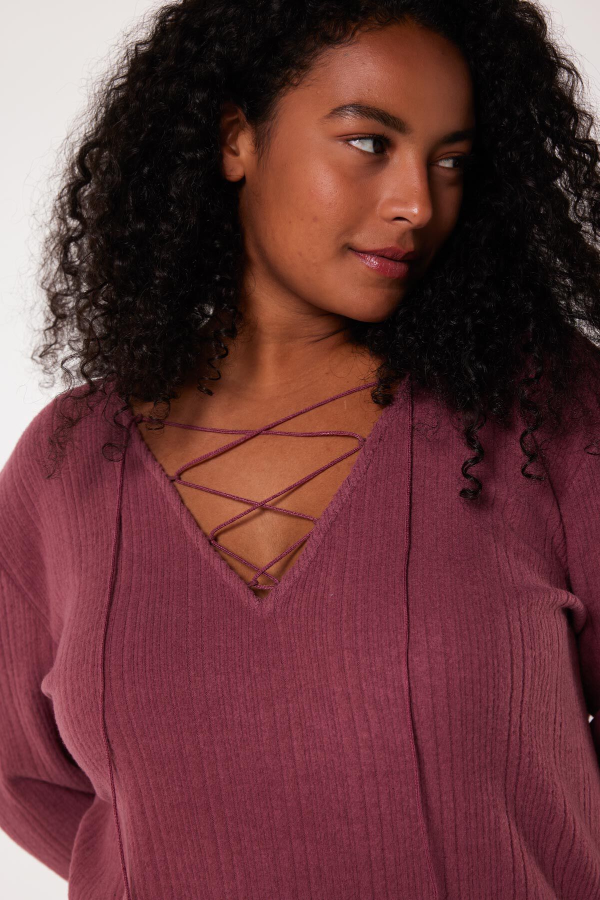 Rechtvallende top met v-hals image number 4