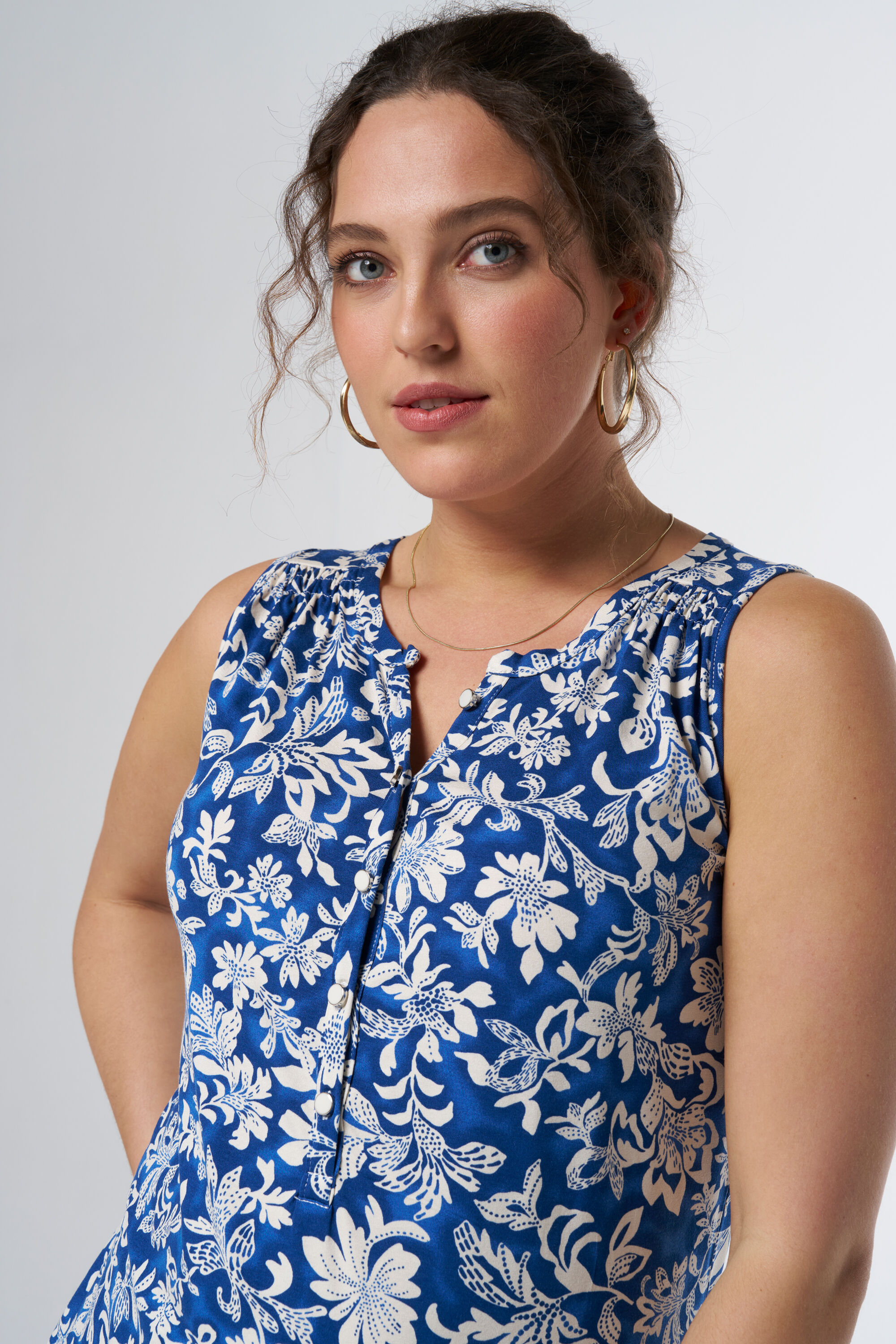 Mouwloze top met stretch image number 6