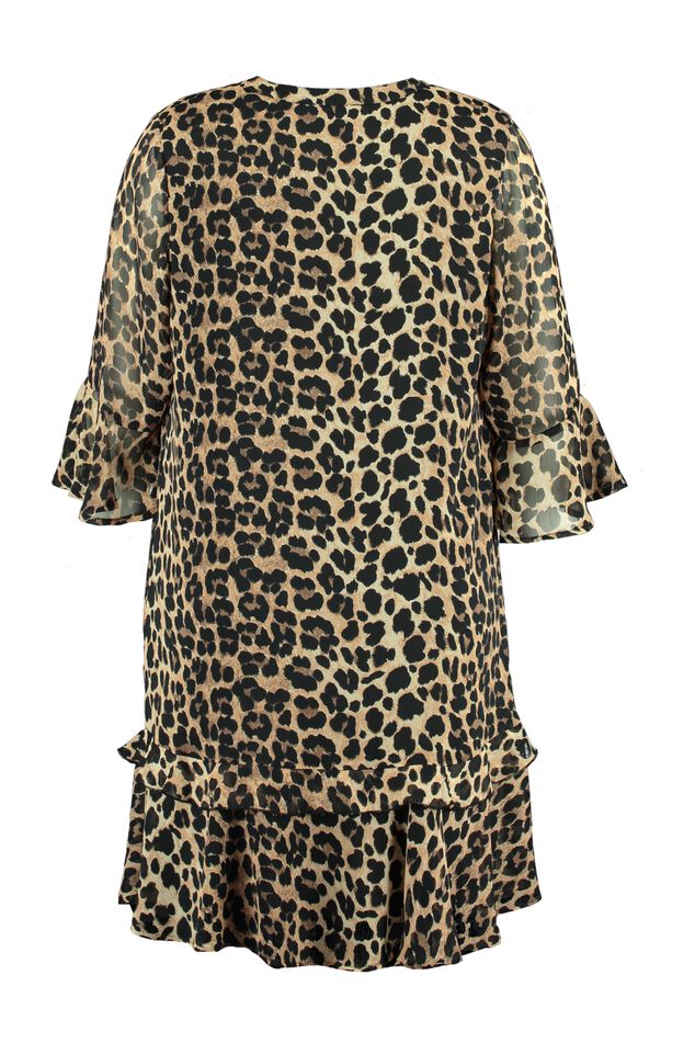 Jurk met volant en print image number 2