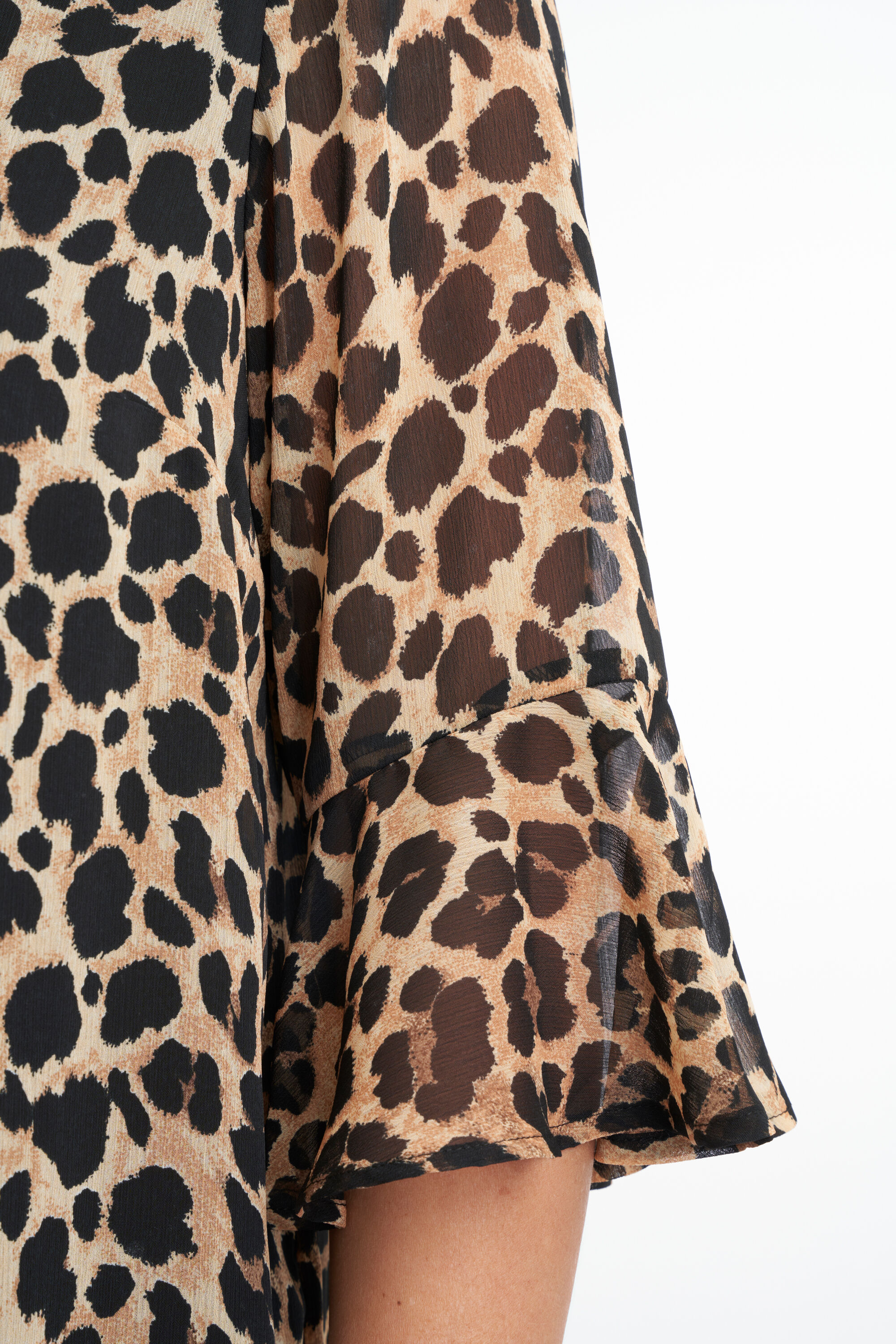 Jurk met volant en print image number 5