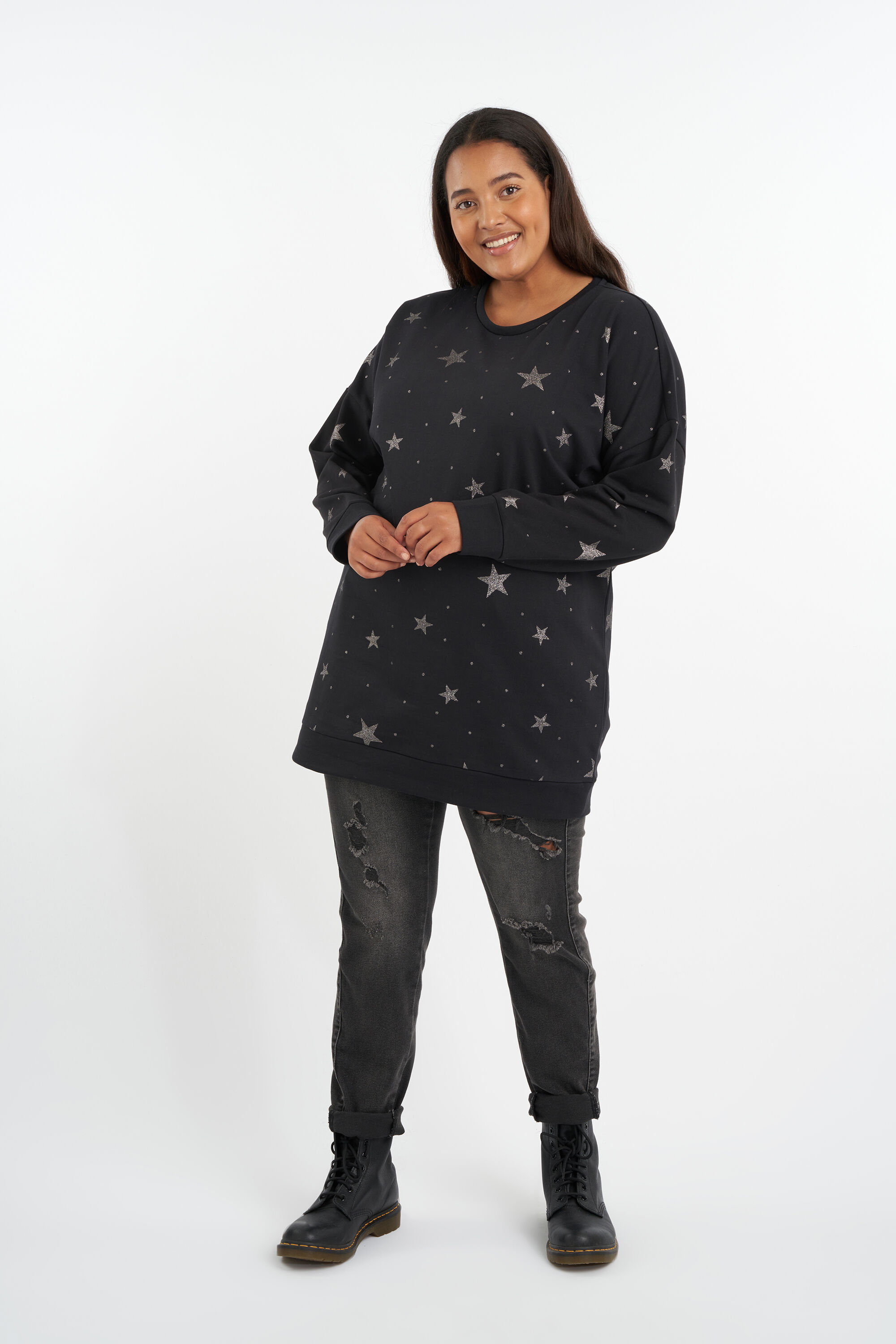 Sweater met sterrenprint image number 4