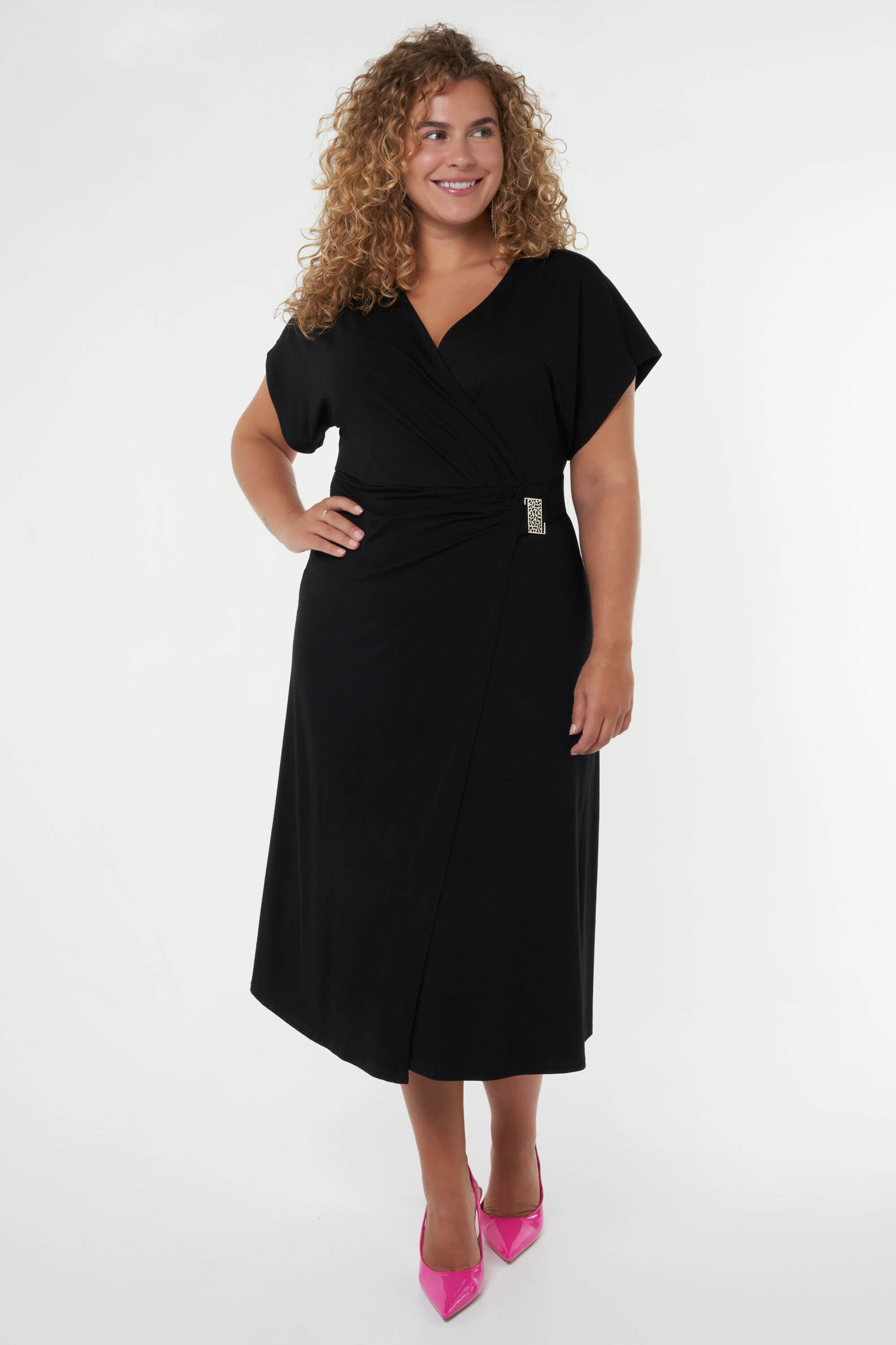 Maxi overslag jurk image number 6