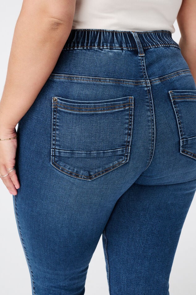 Tregging met denim look image number 4