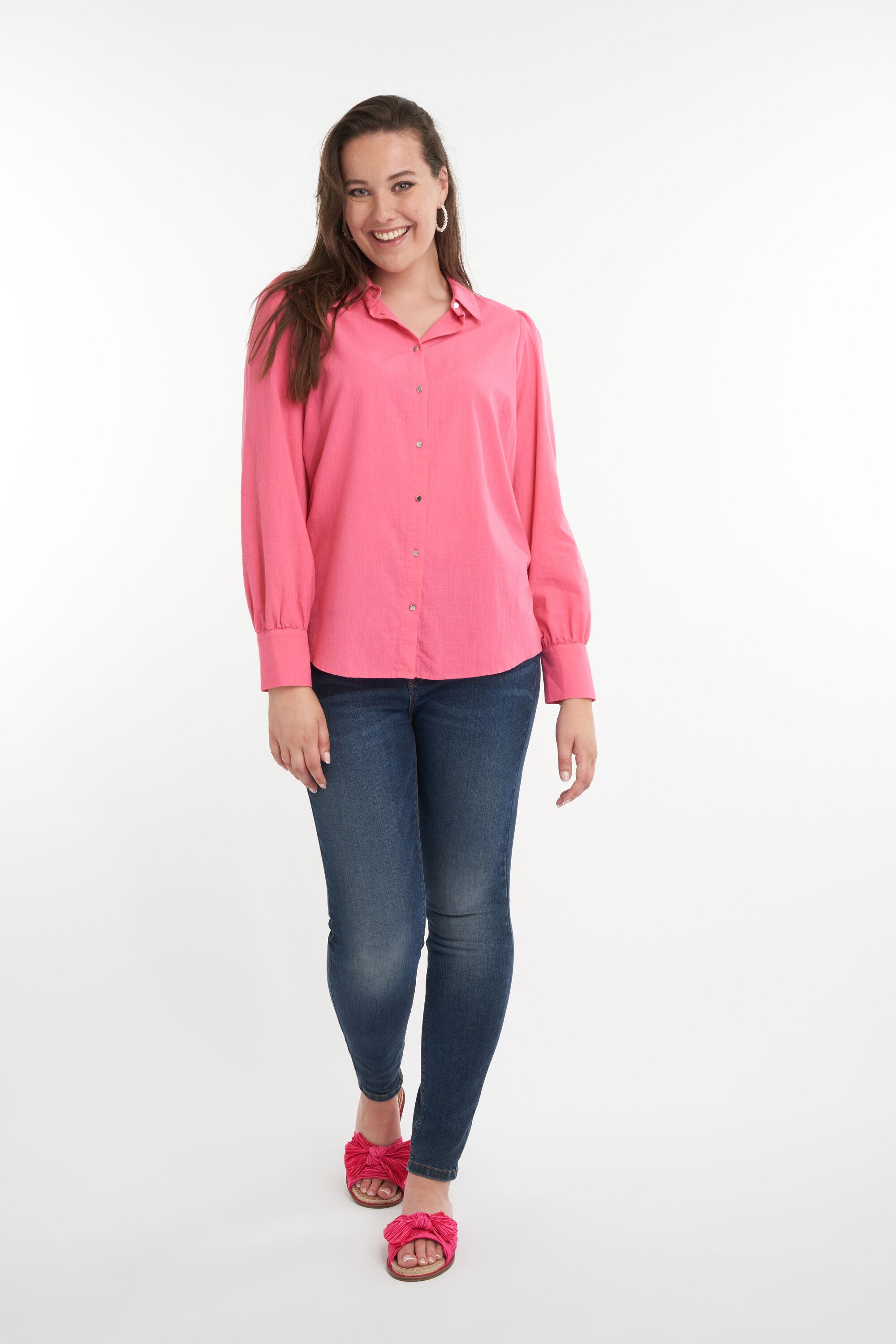Blouse met pofmouwen image number 6