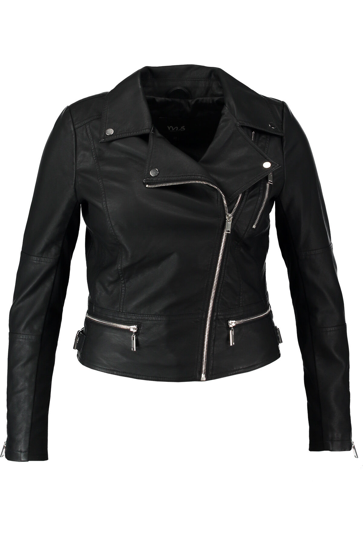 Imitatieleren jasje met studs image number 1