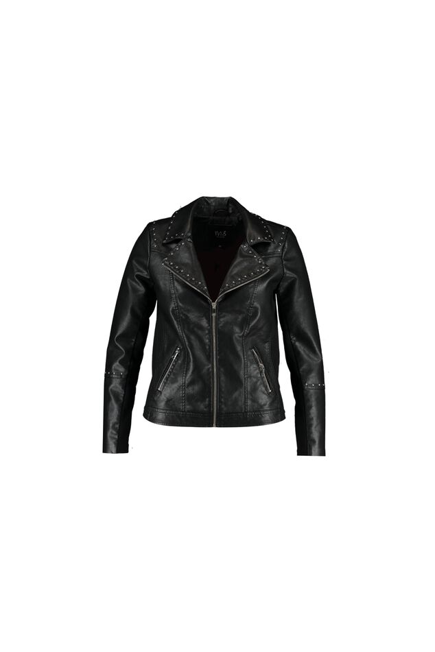 Imitatieleren jasje met studs image number 1