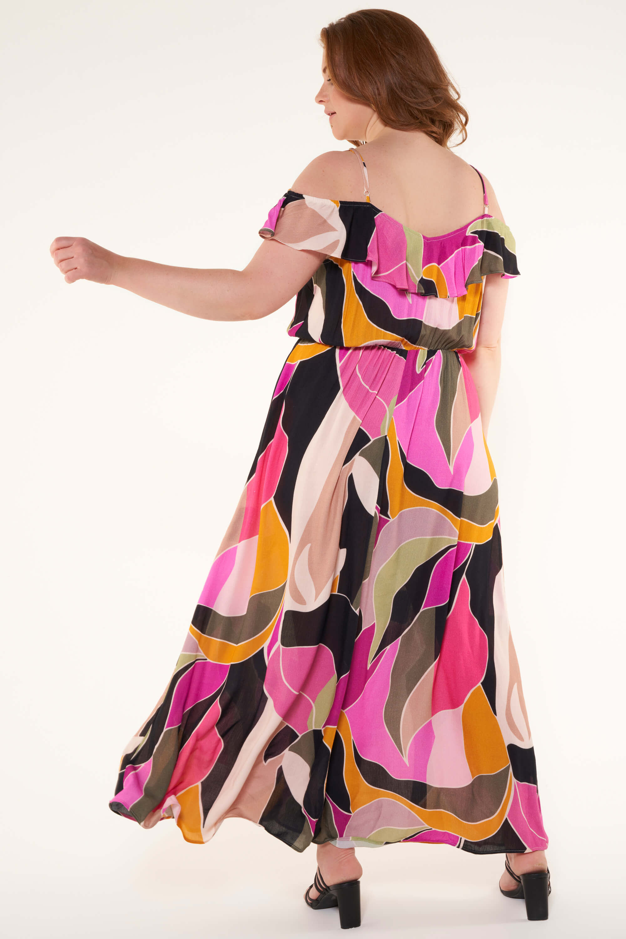 Robe maxi &agrave; &eacute;paules ajour&eacute;es image number 3