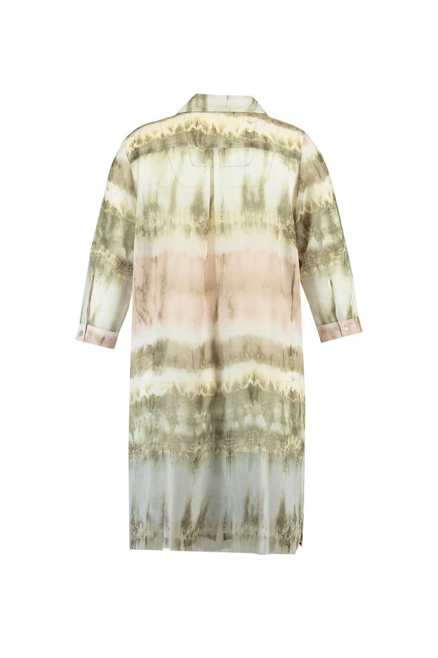 Transparante blouse met tie-dye print image number 2