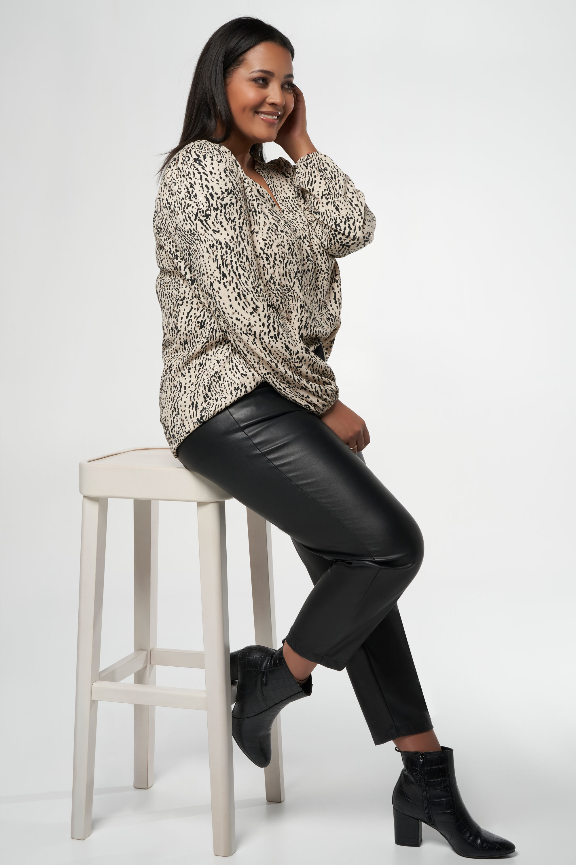 Chemisier &agrave; imprim&eacute; animal image number 6