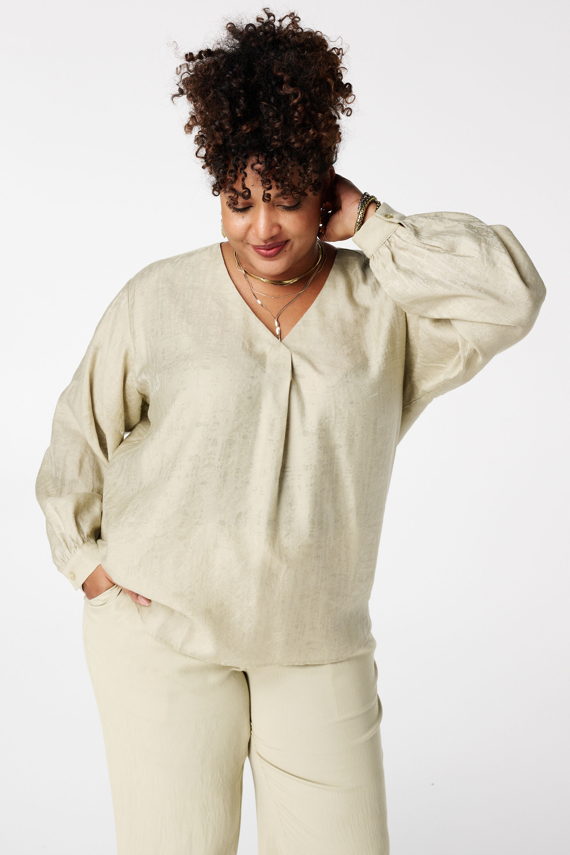 Blouse in satijnlook