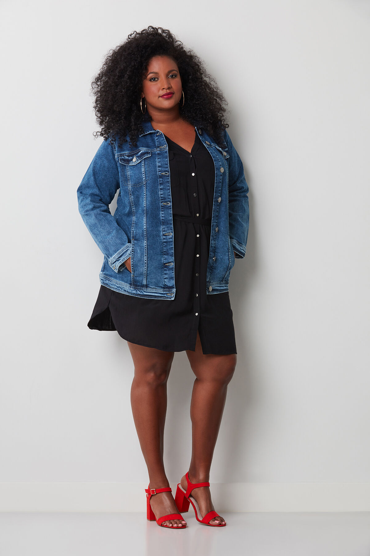 Veste denim longue image number 3