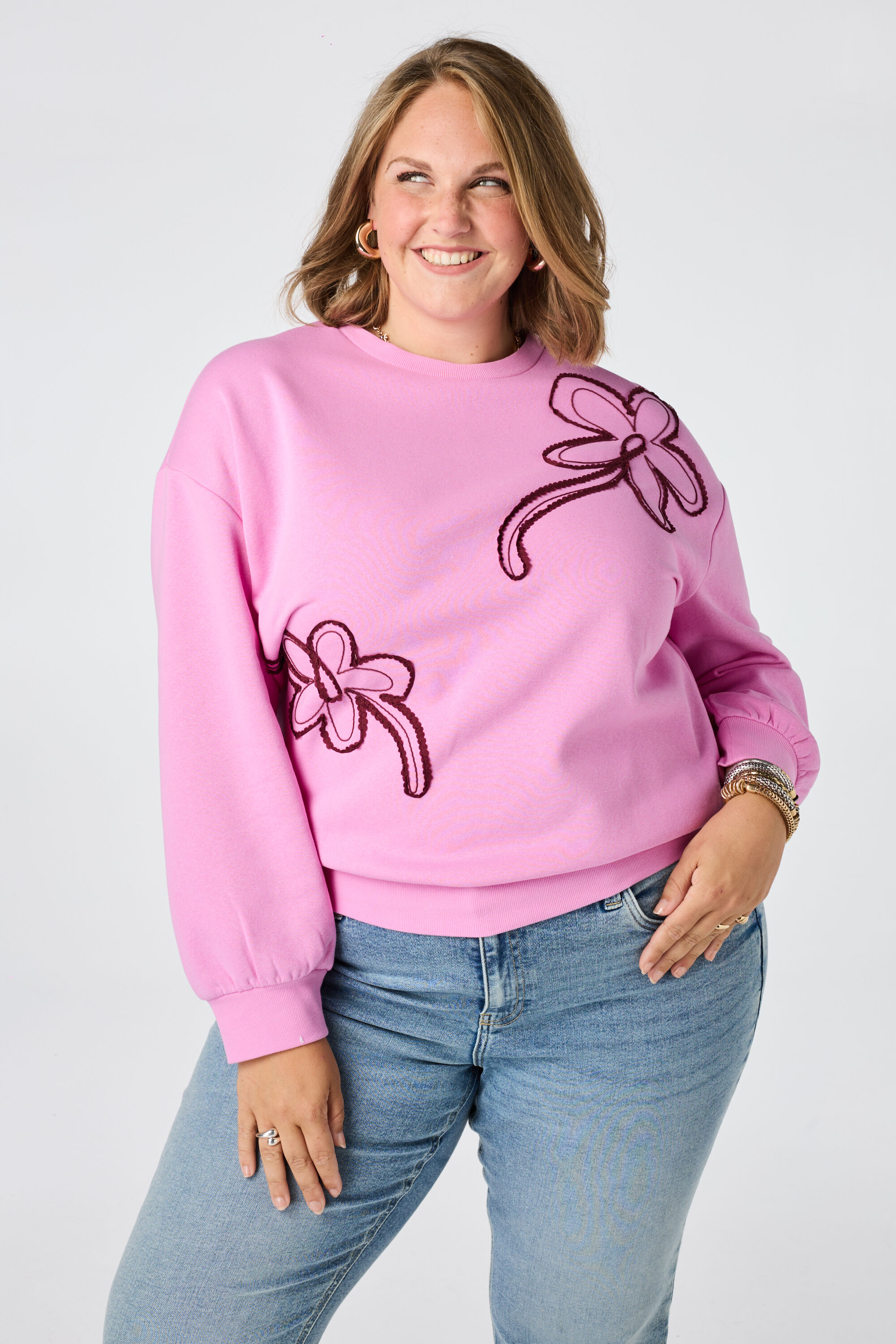 Sweater met borduursel
