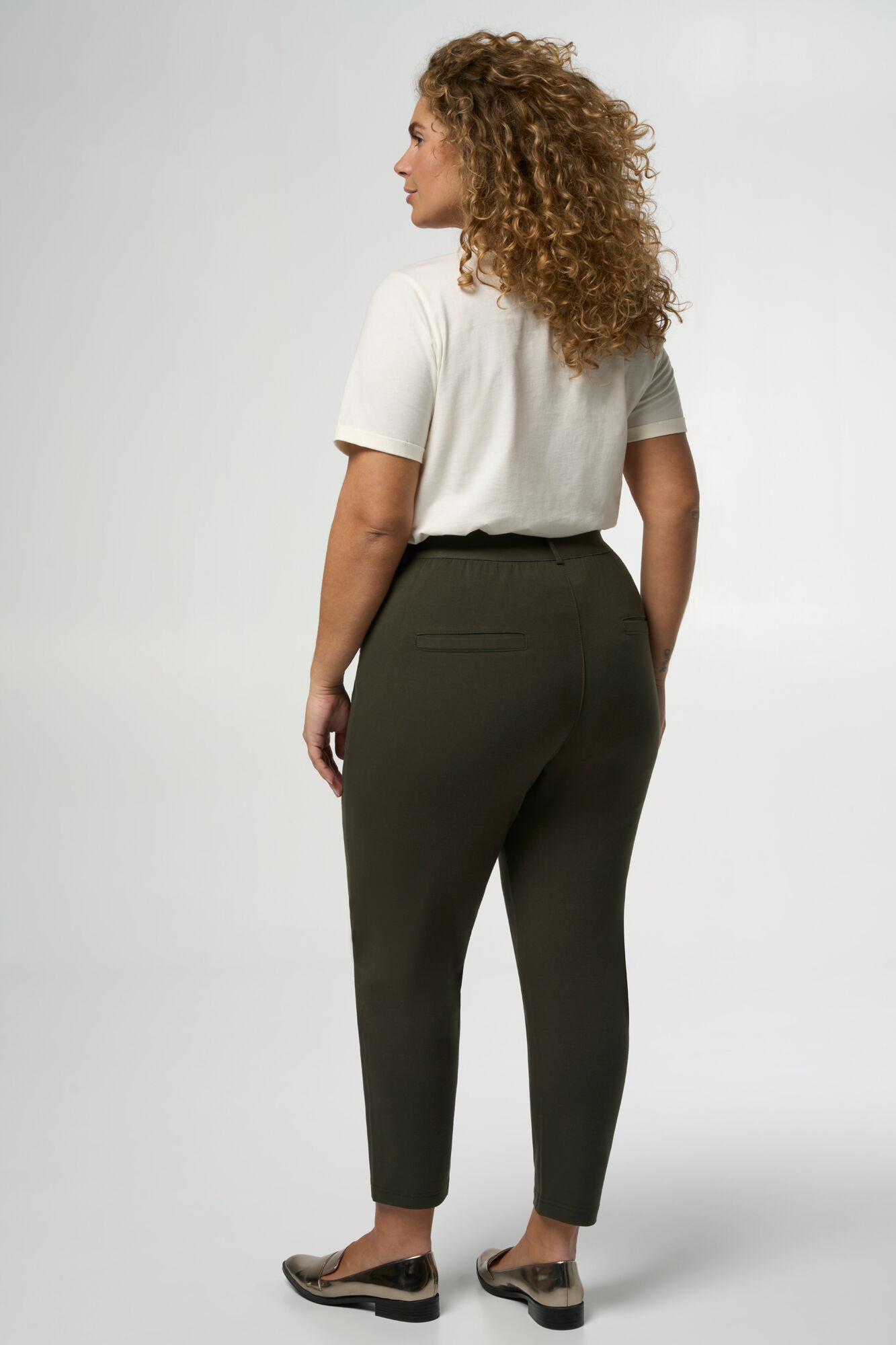 Pantalon zipp&eacute; longueur cheville image number 3