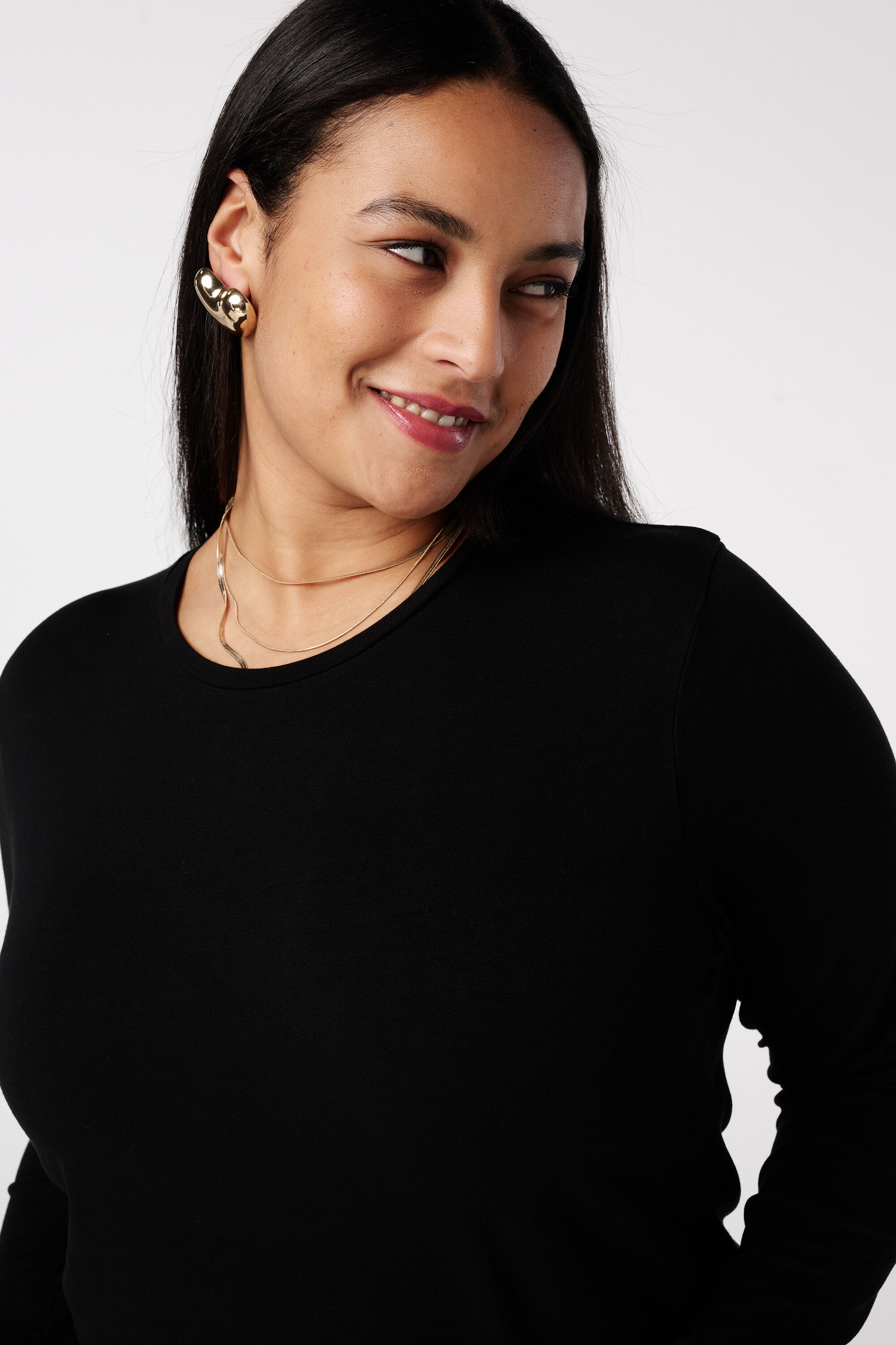 Haut &agrave; manches longues et col rond image number 4