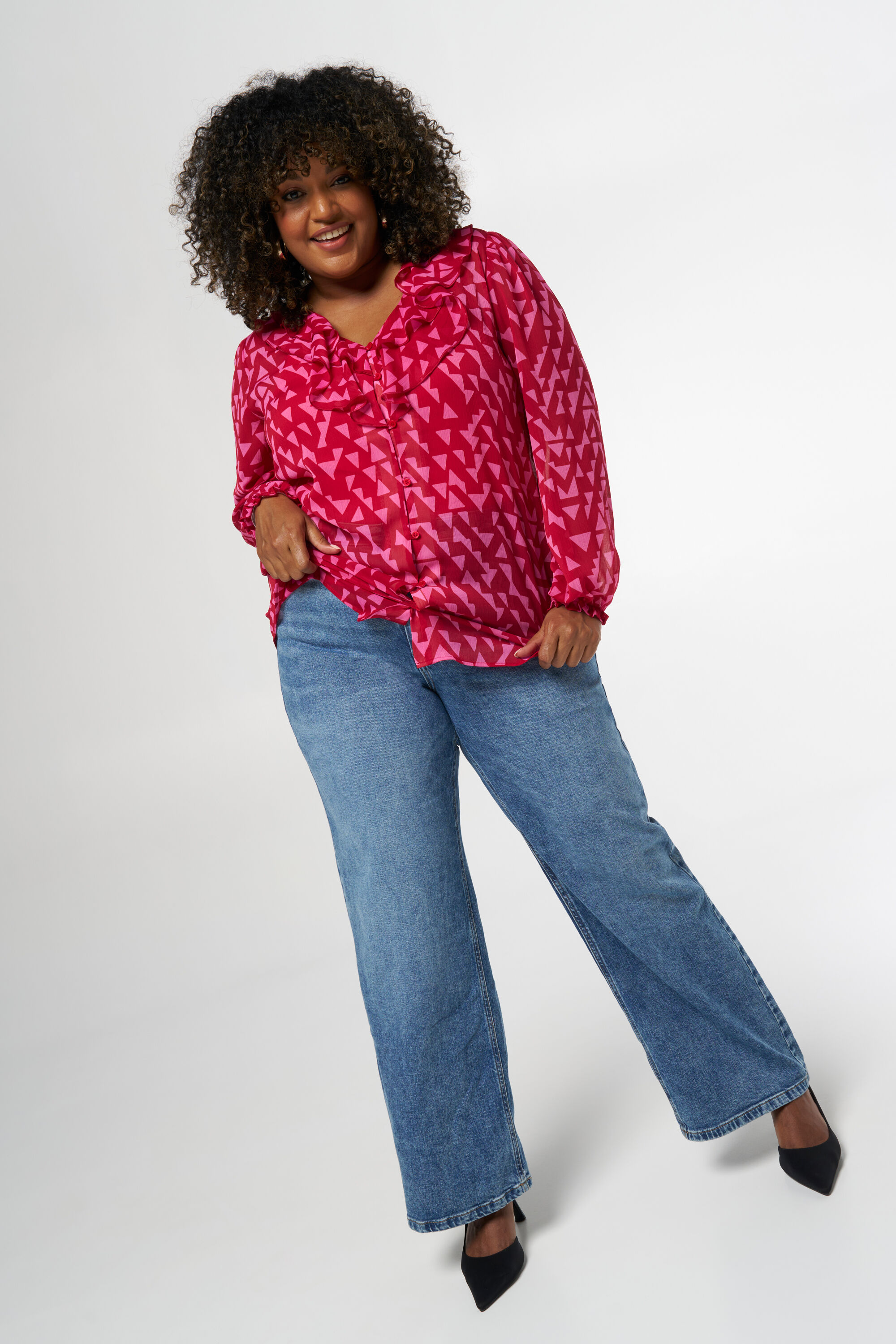 Blouse met volants image number 5