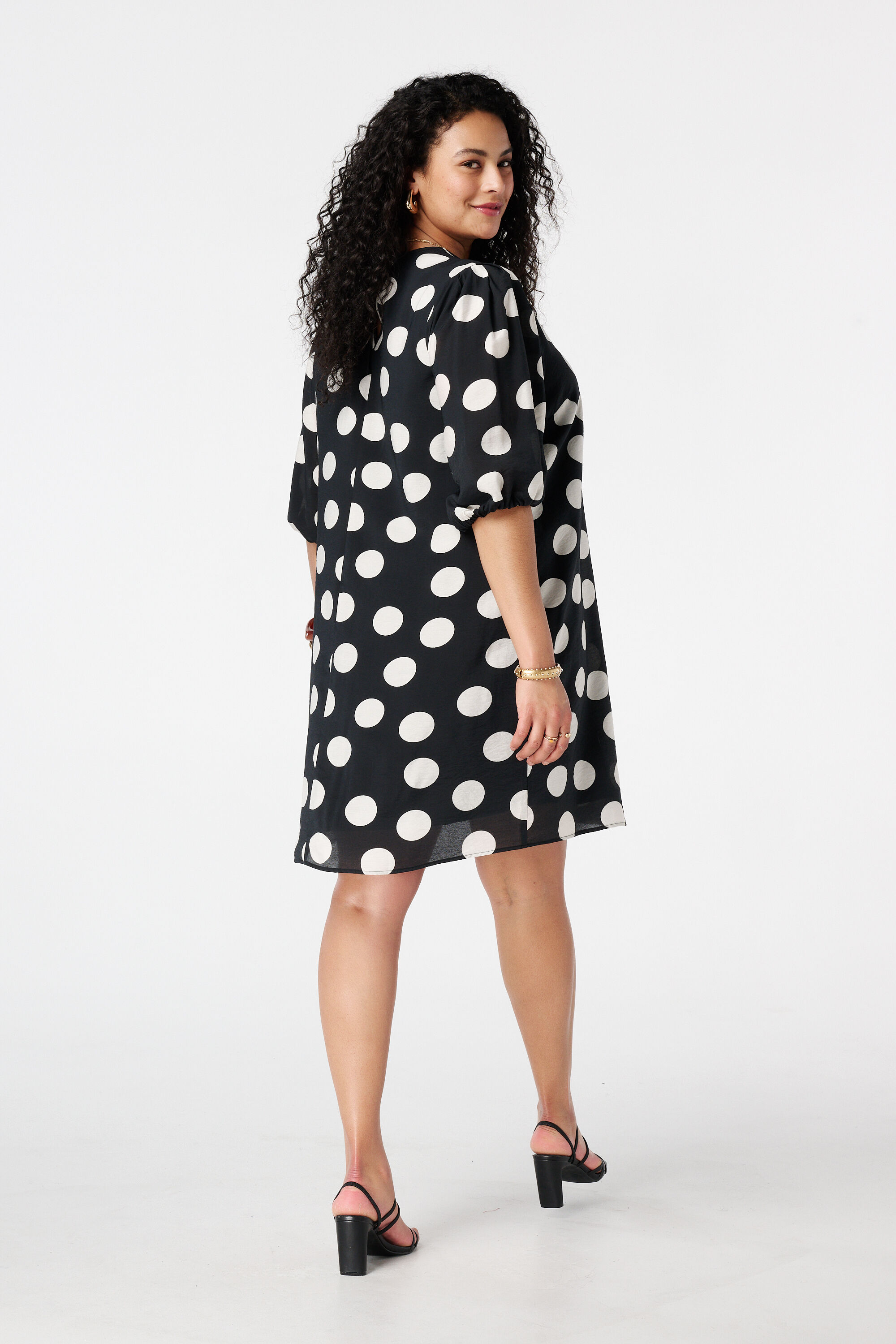 Jurk met polka dot image number 3
