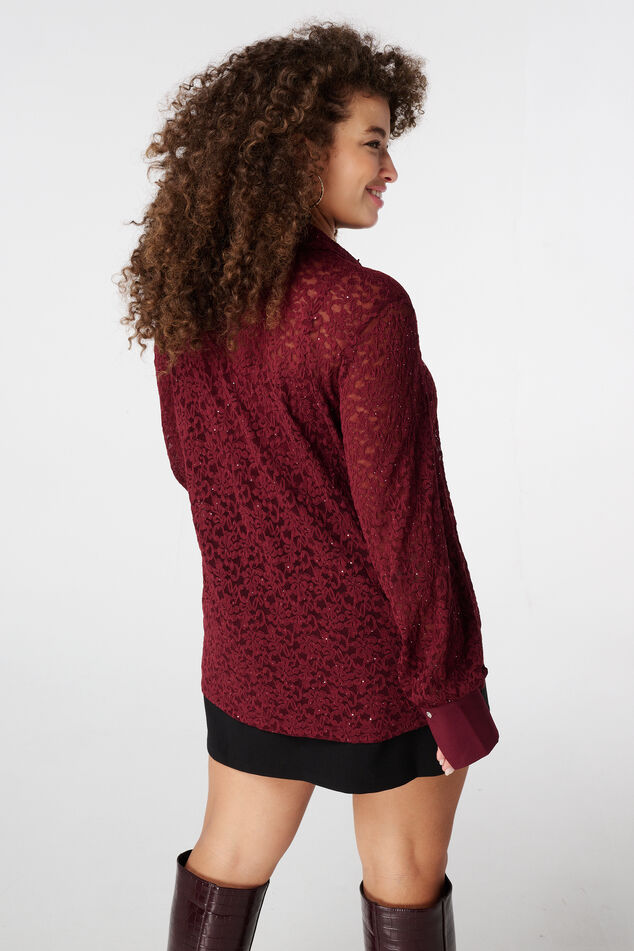 Top met kant en pailetten image number 3