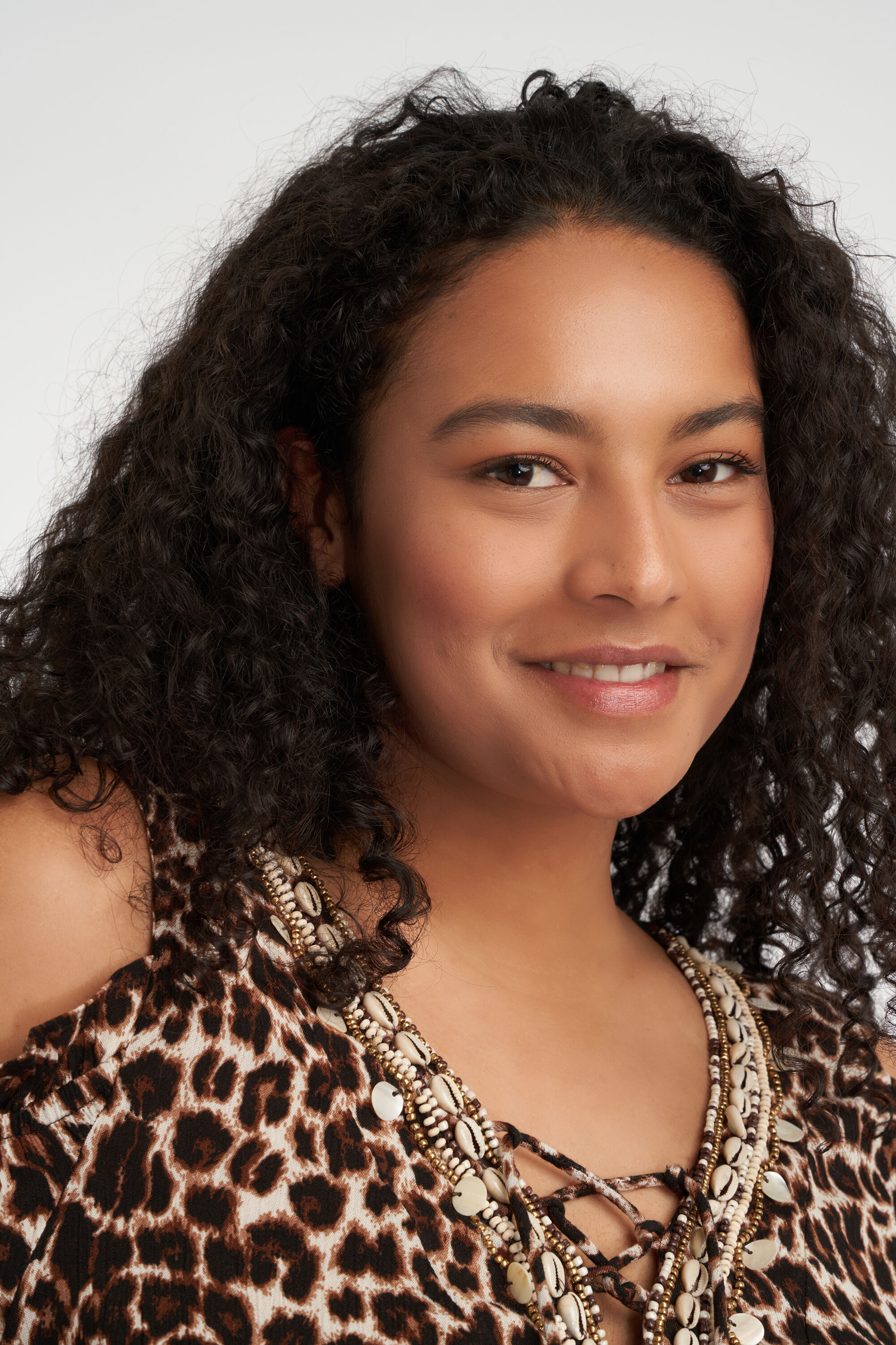 Cold shoulder blouse met luipaardprint image number 5