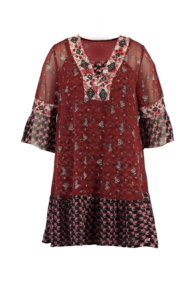 Robe tunique à imprimé floral image number 2