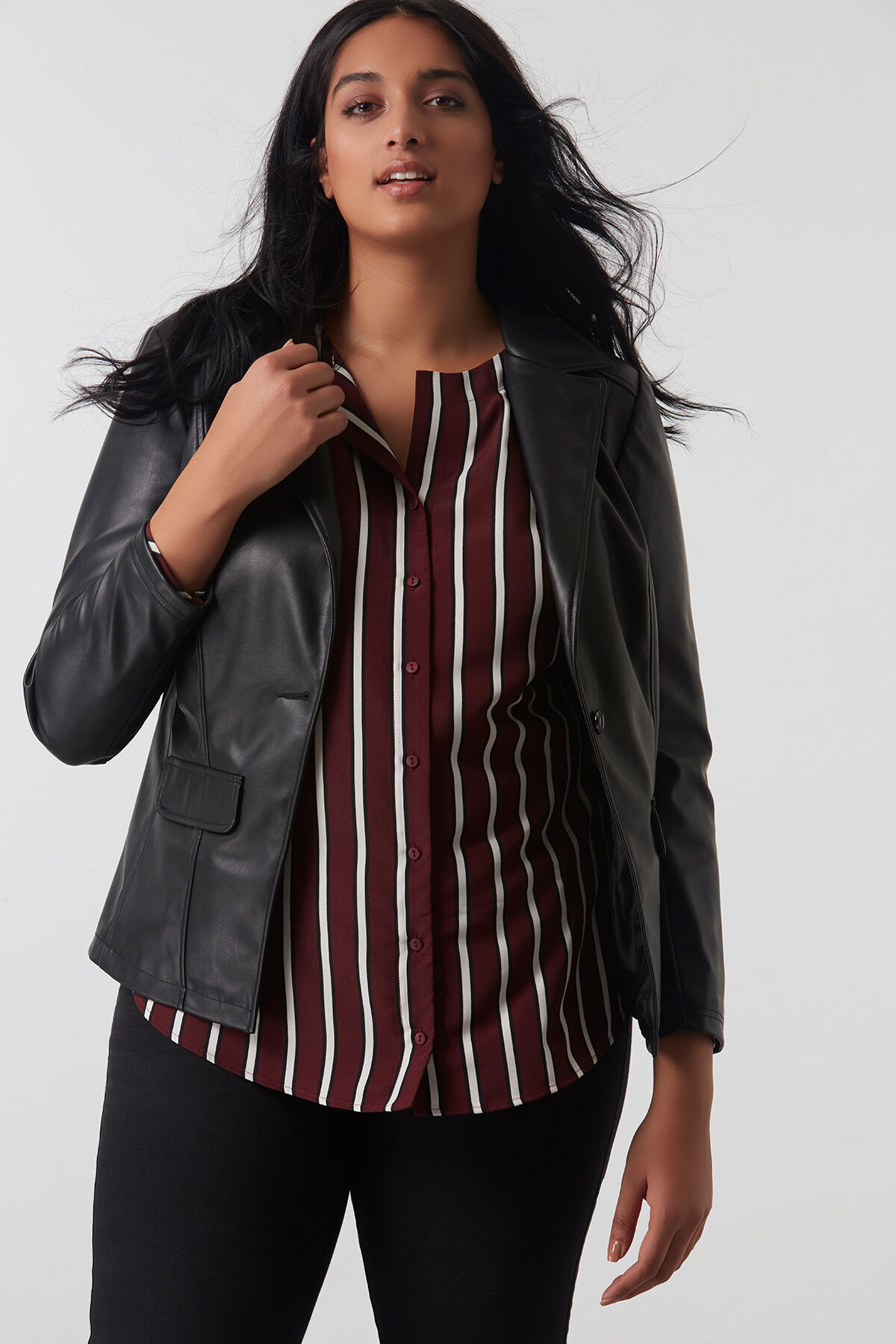 Veste blazer en simili image number 4