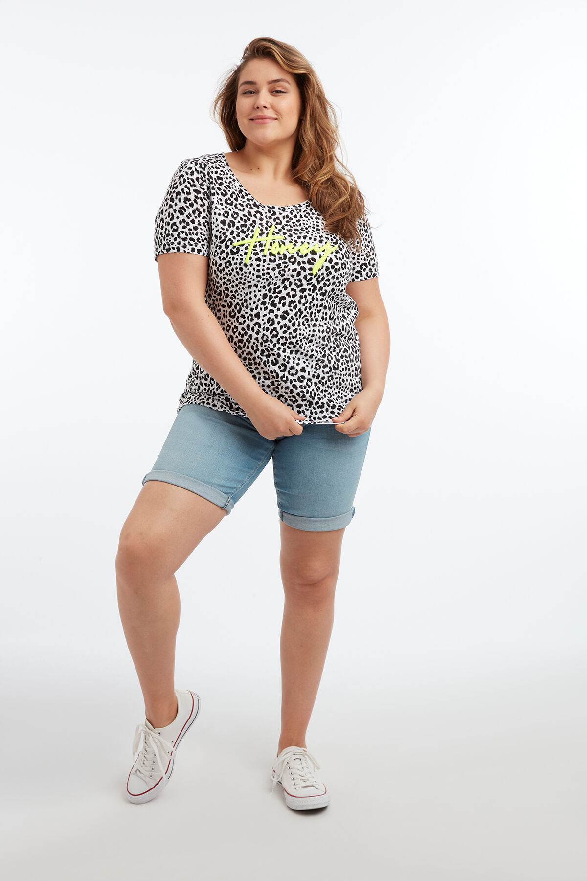 T-shirt met tekst en print image number 4