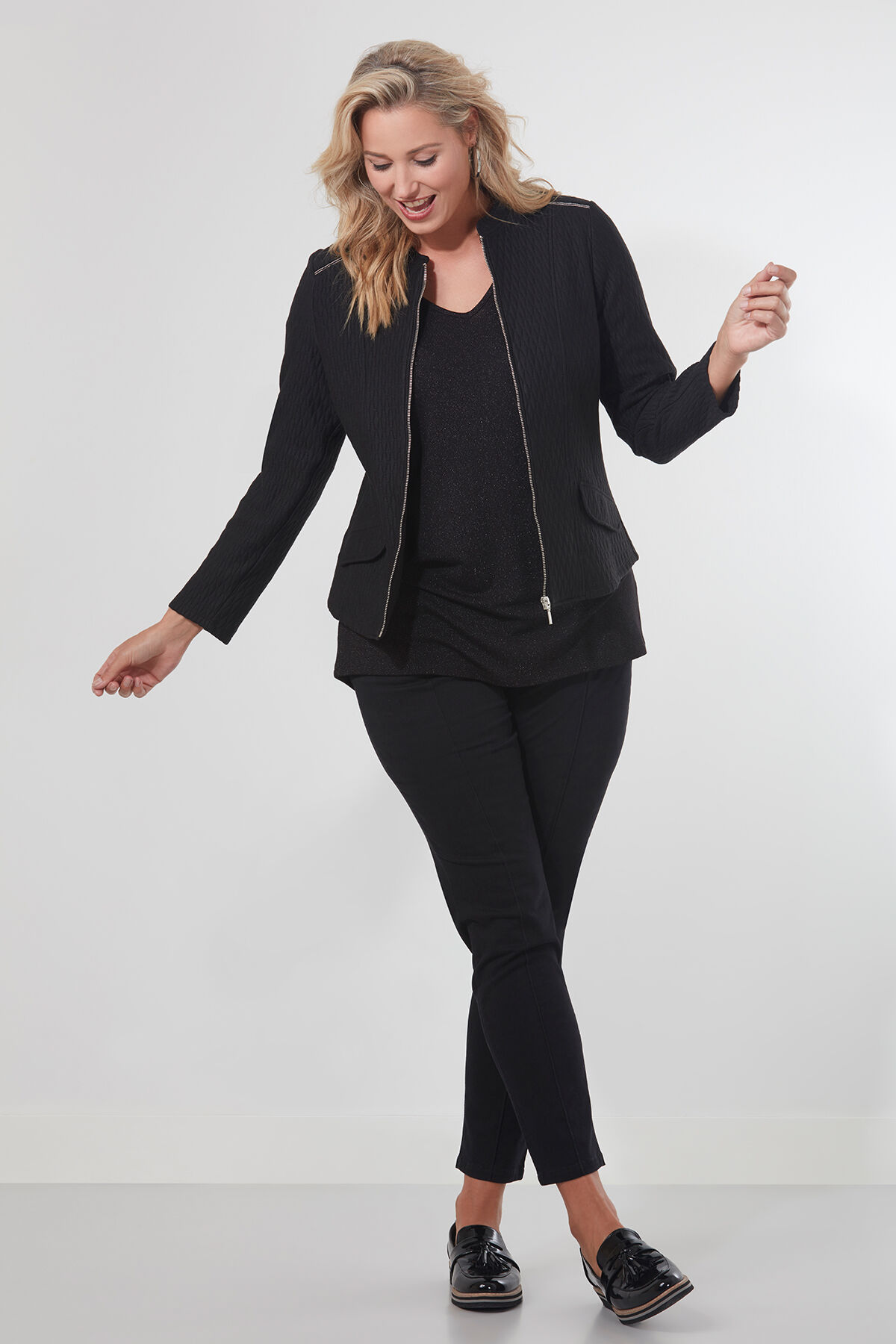 Kort jasje met rits image number 3