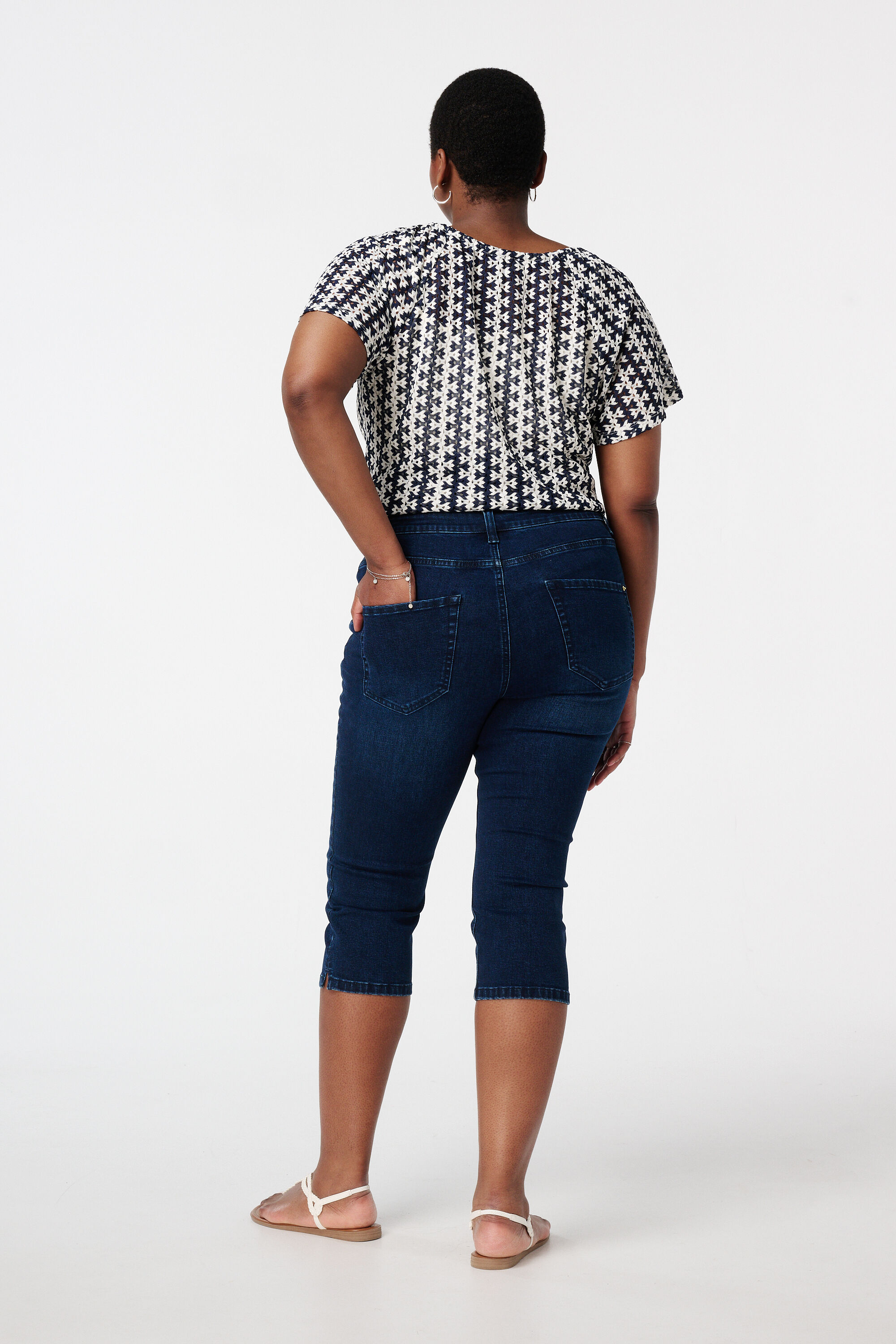 Capri jeans met stretch image number 3