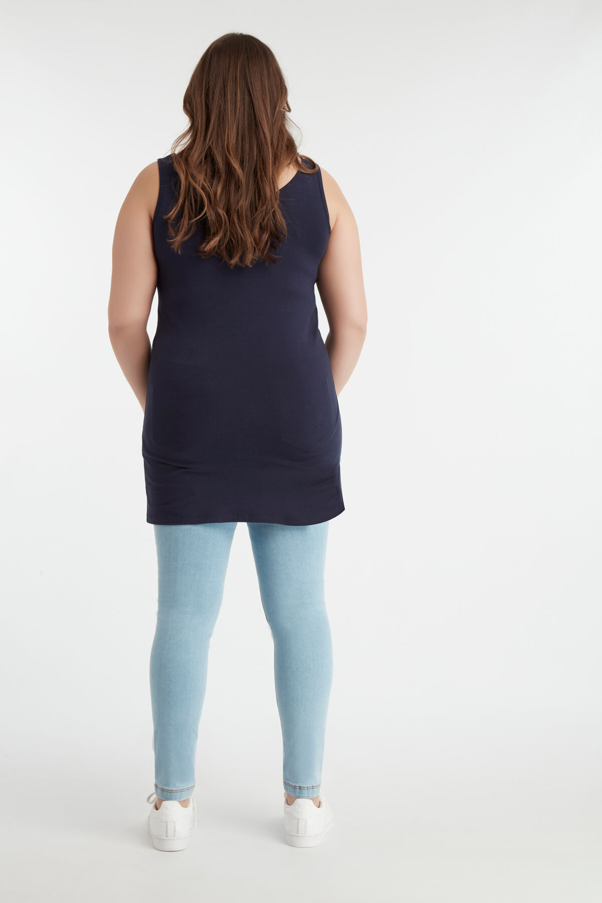 Lange singlet van katoen image number 4