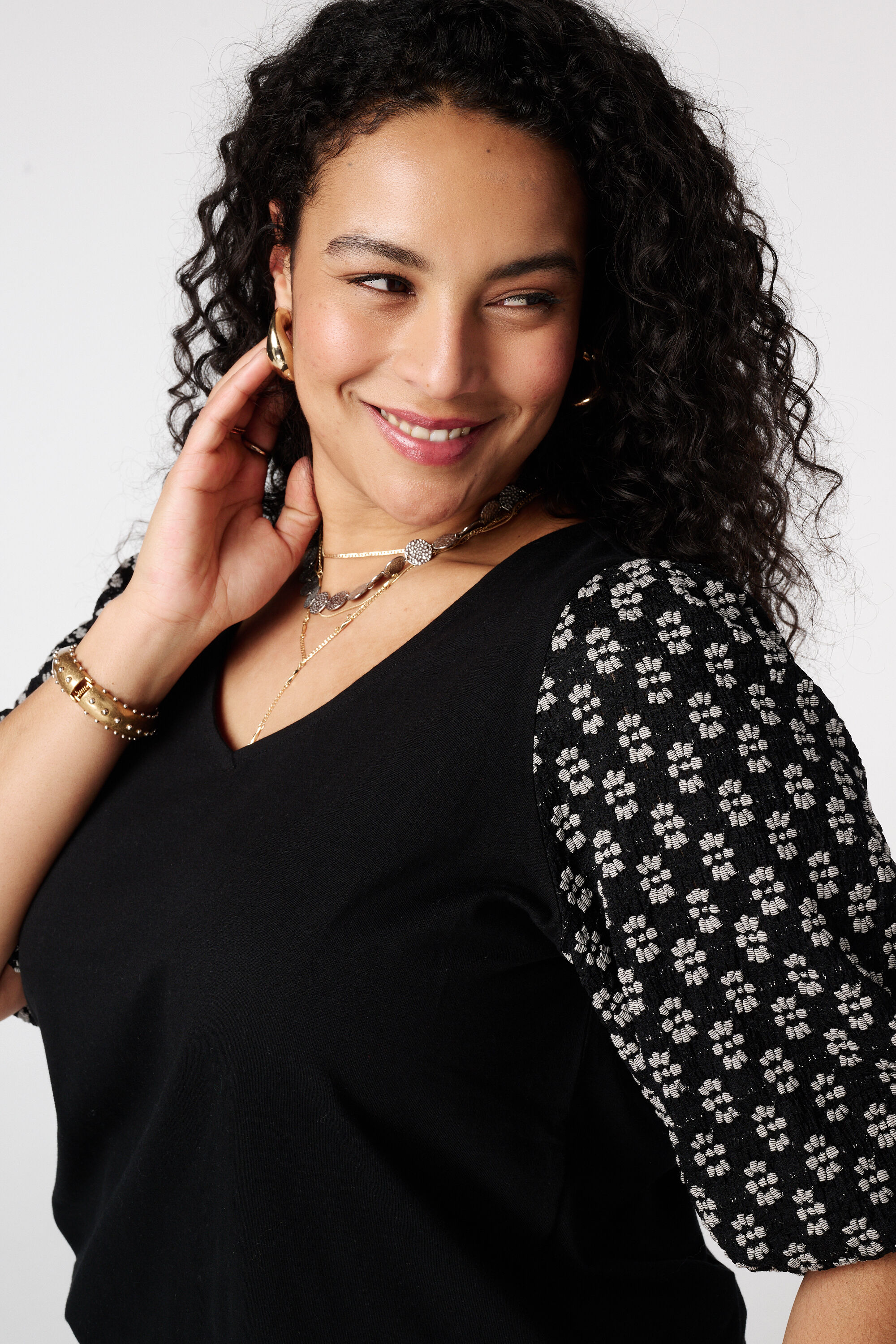 Top met pofmouwen image number 4