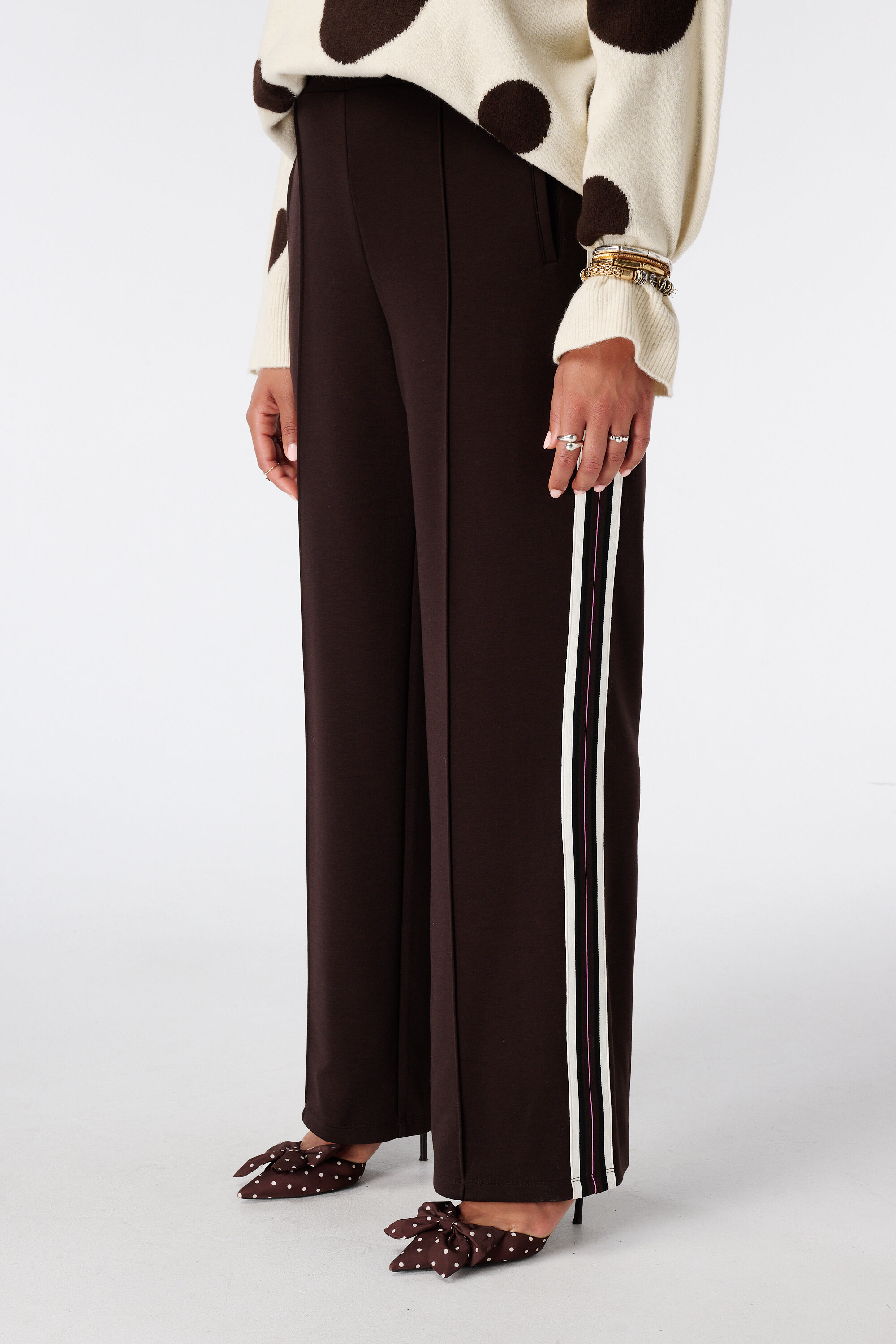 Broek met contraststreep image number 5