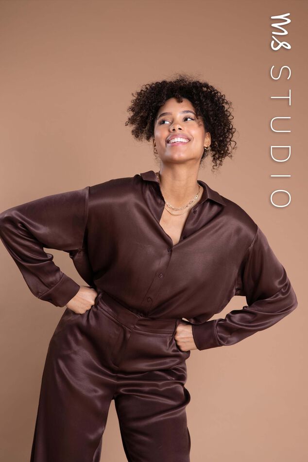 Satijnen blouse  image number 0