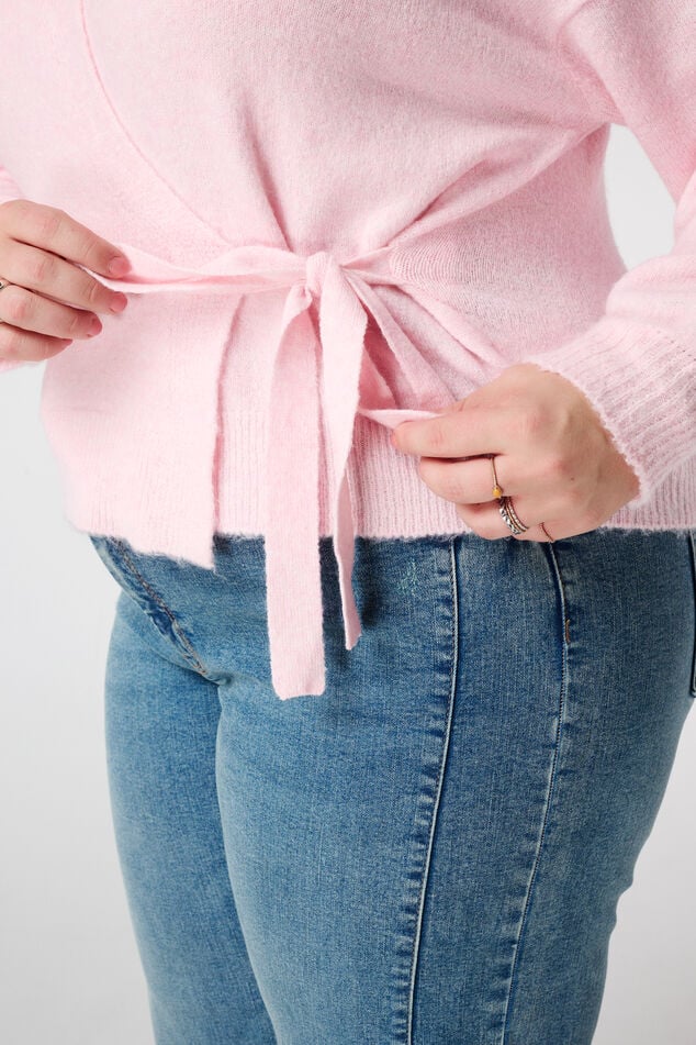 Gilet cache-cœur avec ceinture à nouer image number 4