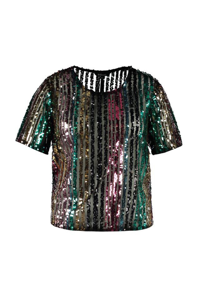 Cropped top met pailletten image number 1