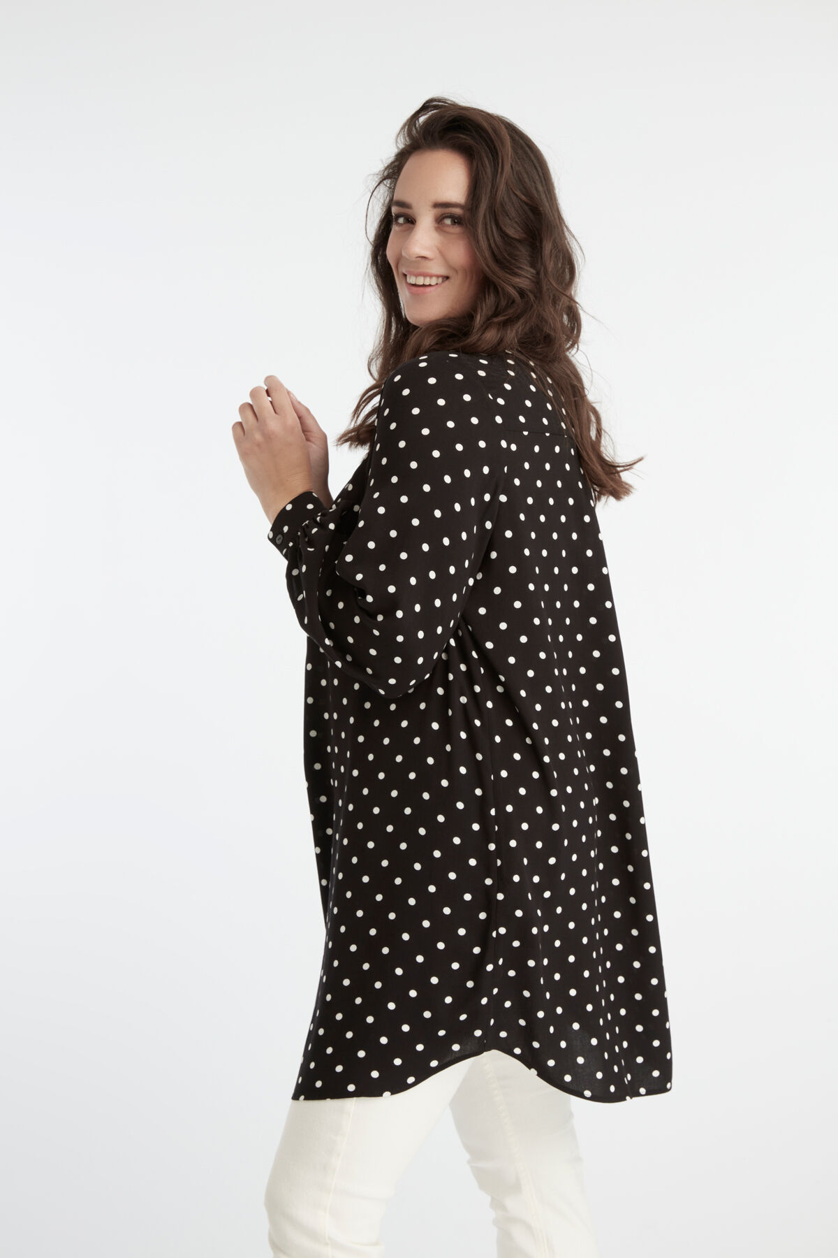 Chemisier tunique &agrave; pois image number 5