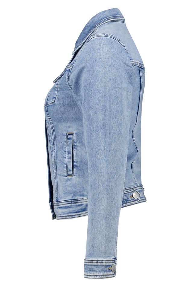 Denim jasje met stretch image number 7