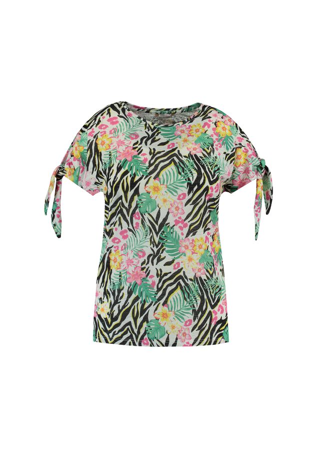 T-shirt met cold-shoulder image number 1