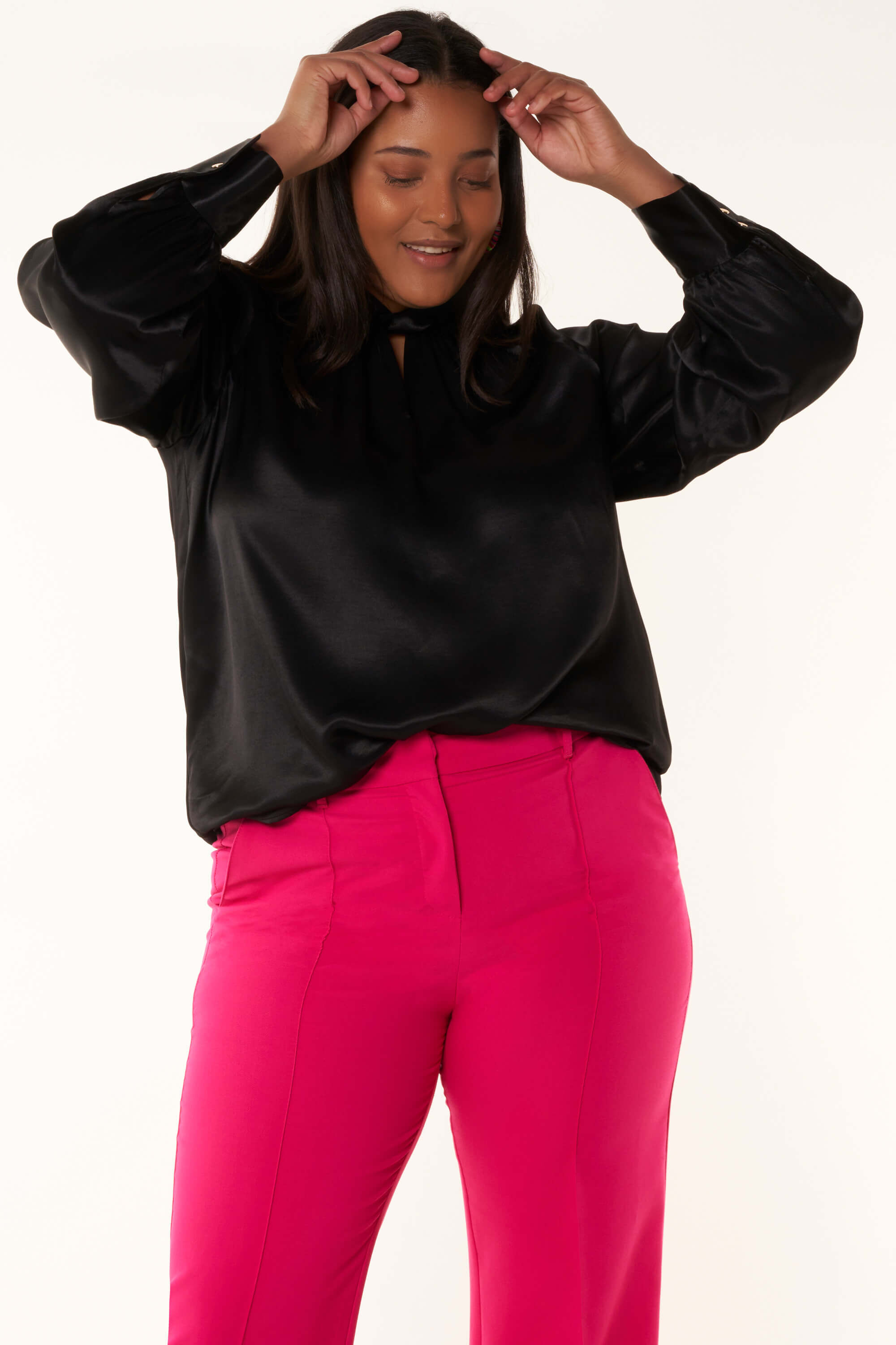 Blouse met satijn image number 0