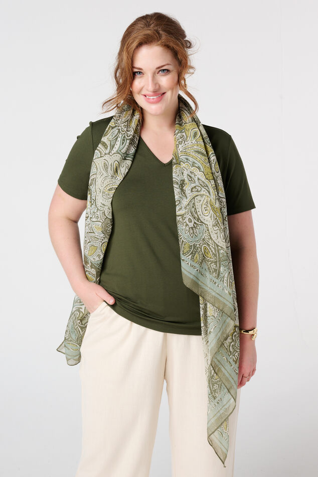 Sjaal met paisleyprint image number 0