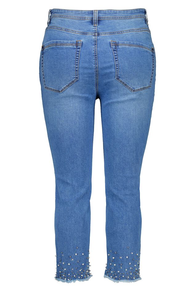 Straight leg jeans met kralen image number 2