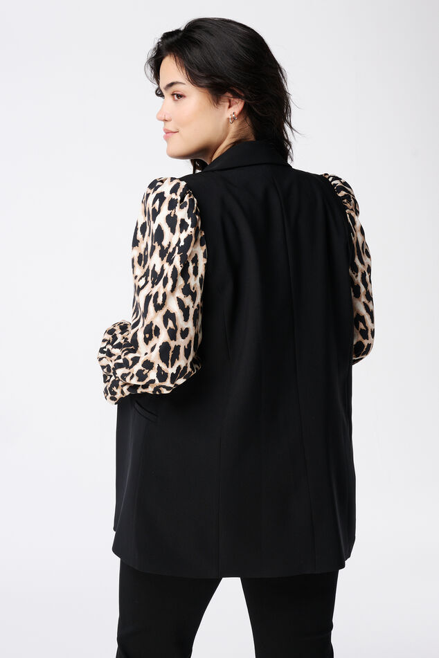 Blazer à imprimé léopard image number 3
