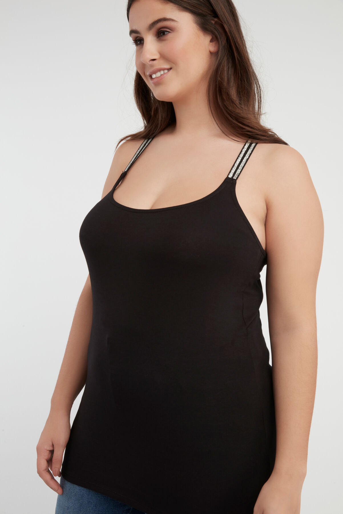 Top met Lurex kruisbandjes image number 0